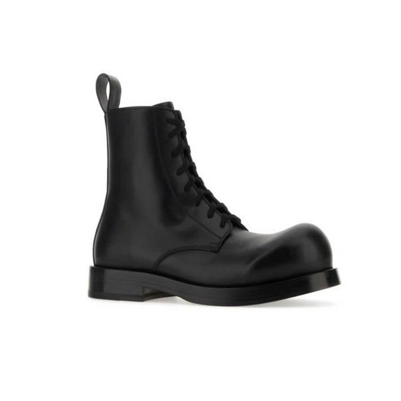 NIGO Bottega Veneta Men's Spring and Autumn Fashion Cowhide Lace up High Top Casual Shoes Black Short Boots Ngvp #nigo7319