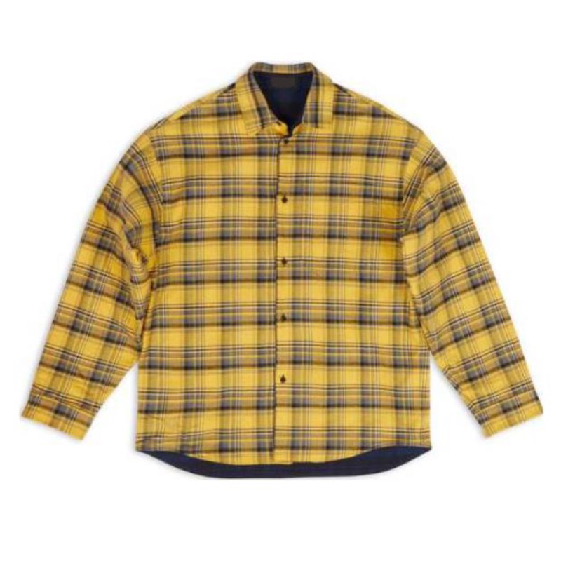 NIGO Balenciaga Men's Spring And Autumn Double Wear Single Breasted Polo Collar Long Sleeved Loose Plaid Shirt Top Ngvp #nigo7321