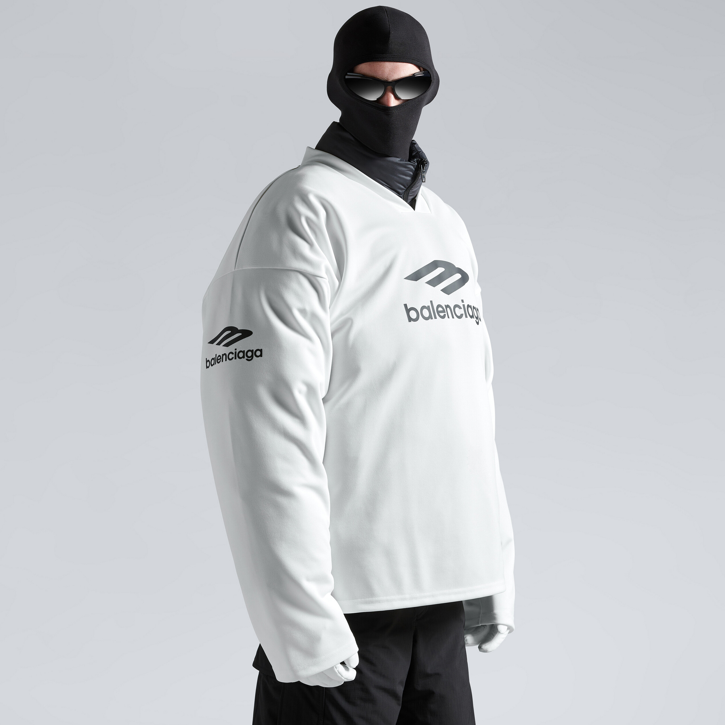 NIGO Balenciaga Men's Solid Colour Letter Logo Skiwear - 3b Sports Icon Ski Long Sleeve T-shirt #nigo97418