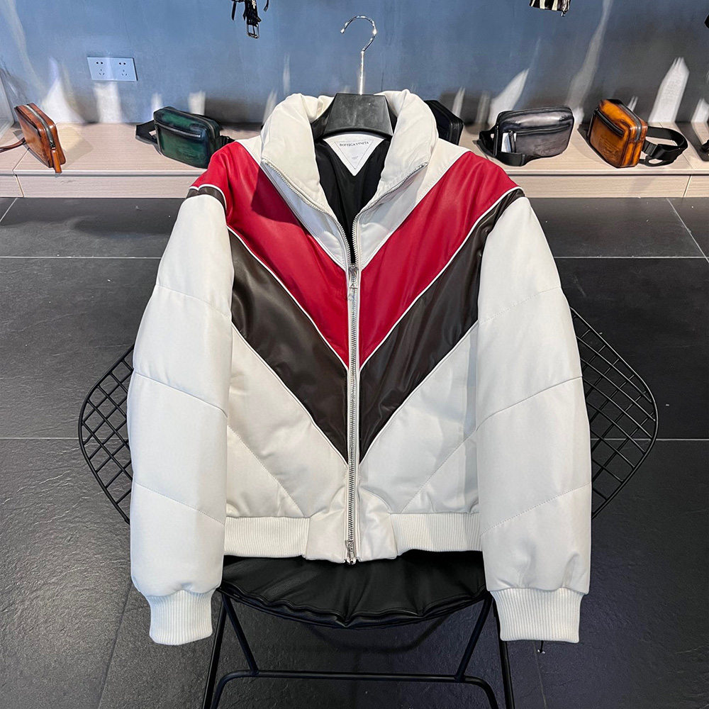NIGO Bottega Veneta Men's Autumn And Winter Patchwork Casual Stand Up Collar Jacket Thickened Leather Down Jacket Ngvp #nigo7193