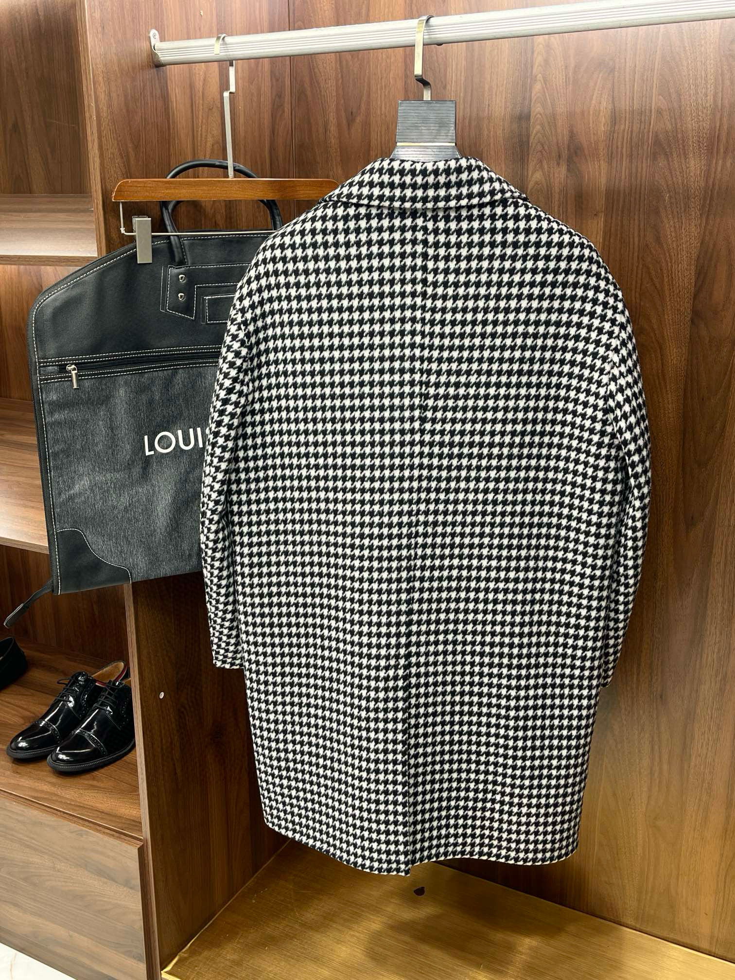 NIGO Louis Vuitton Men's Winter Double Breasted Wool Coat Jacket With Chiffon Check Pattern #nigo97437