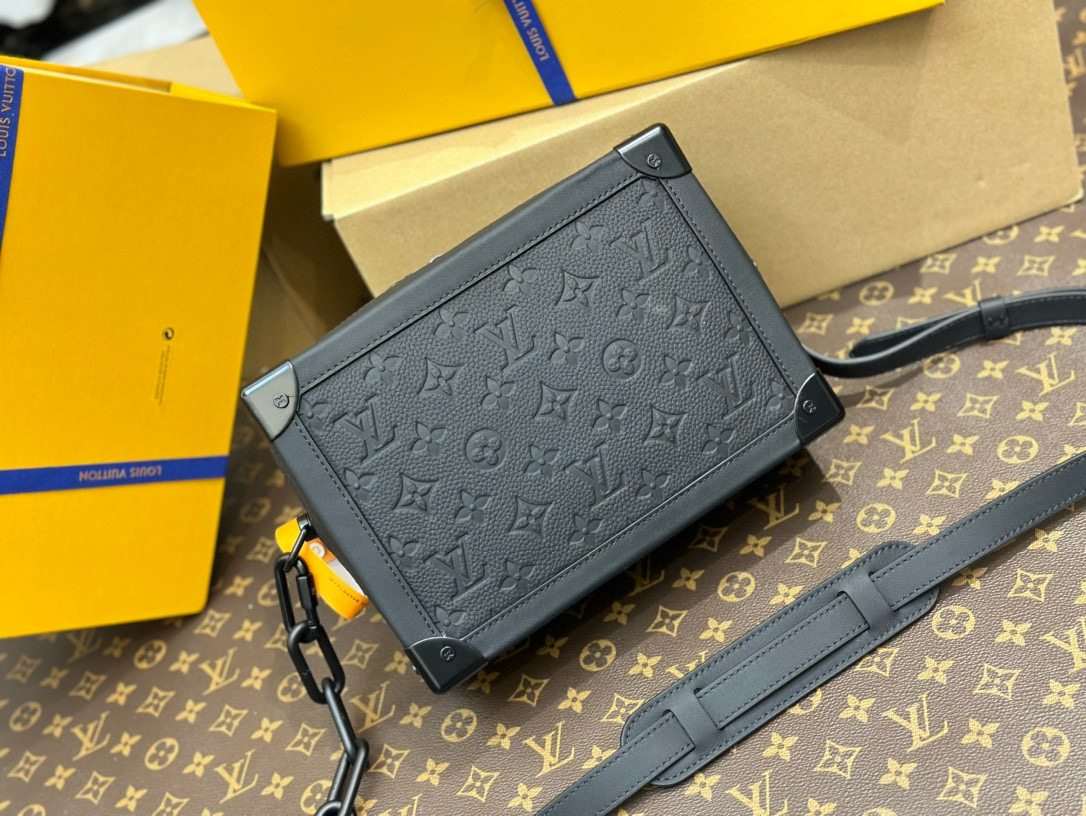 Louis Vuitton NIGO M55700 44478 44730 Soft Trunk Handbag Monogram-embossed Taurillon leather Soft Box Bag Bags