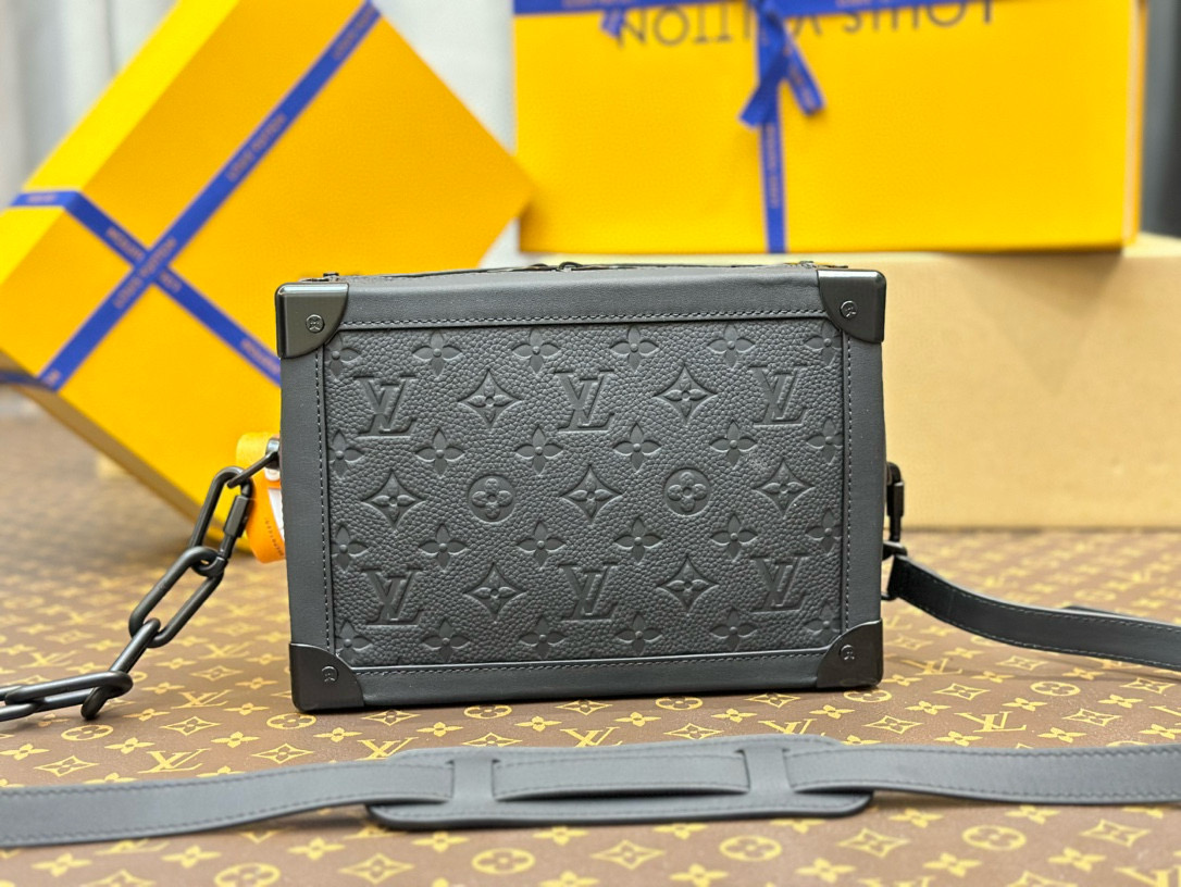 Louis Vuitton NIGO M55700 44478 44730 Soft Trunk Handbag Monogram-embossed Taurillon leather Soft Box Bag Bags