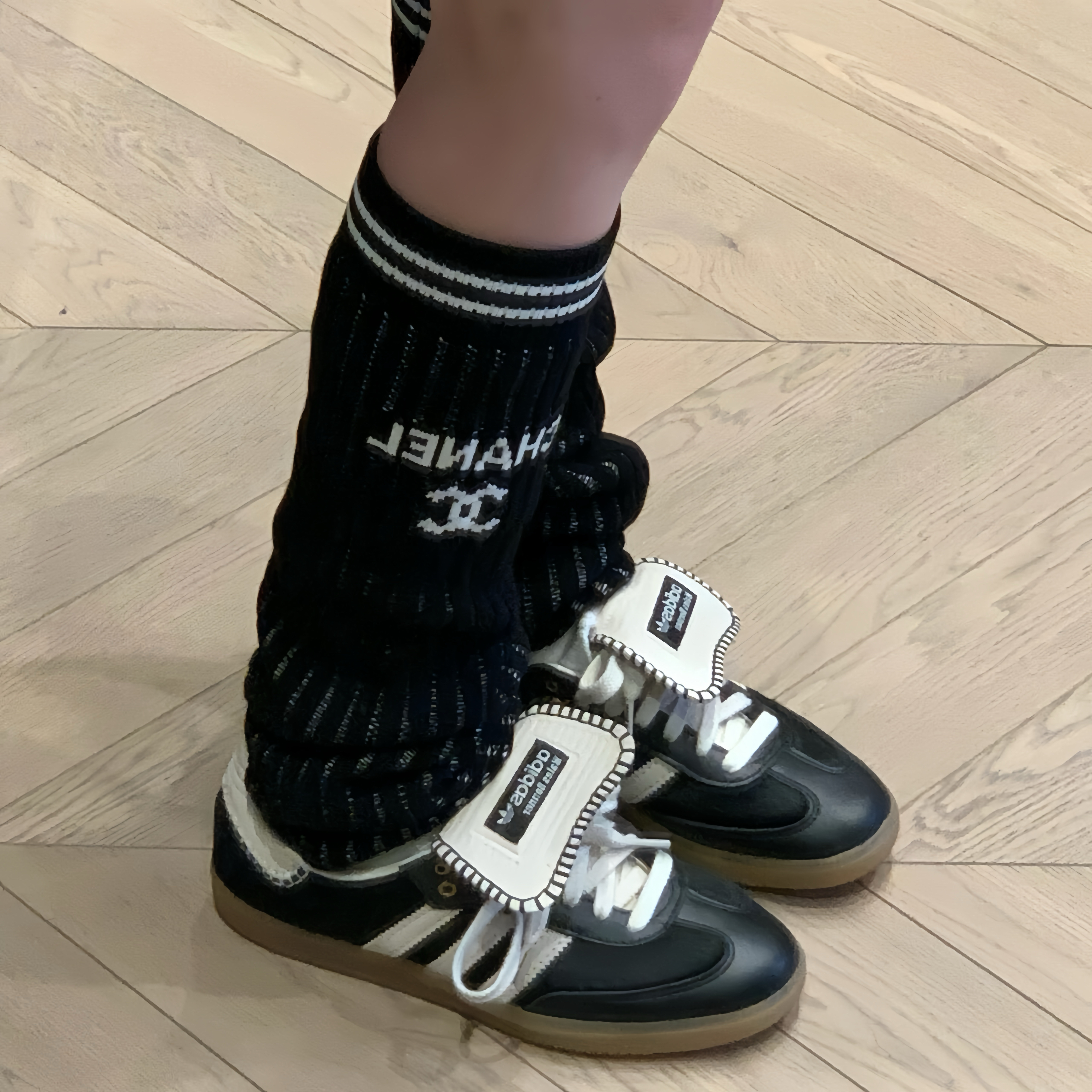 NIGO Chanel Women's Black And White knitted Mid-Calf Socks #nigo97456