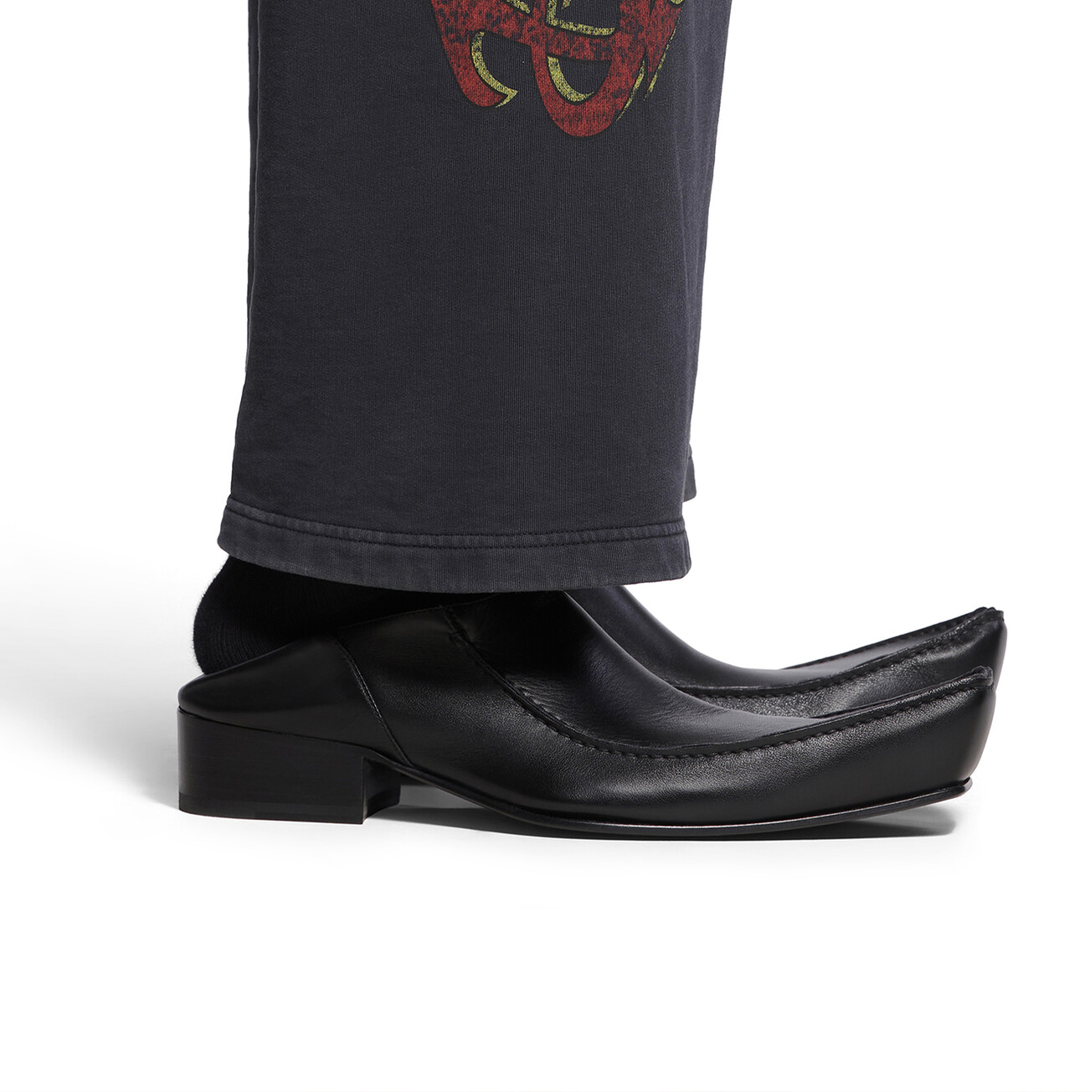 NIGO Balenciaga Men's Spring And Summer Romeo Mule Baotou Thick Bottom Calfskin Casual Slippers Shoes In Black Ngvp #nigo7343