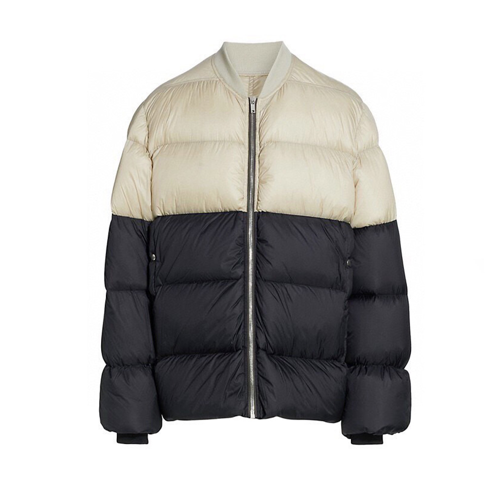 NIGO Rick Owens Men's Women's Autumn And Winter Two-tone Standing Collar Zipper Long Sleeve Loose Down Jacket Ngvp #nigo7344