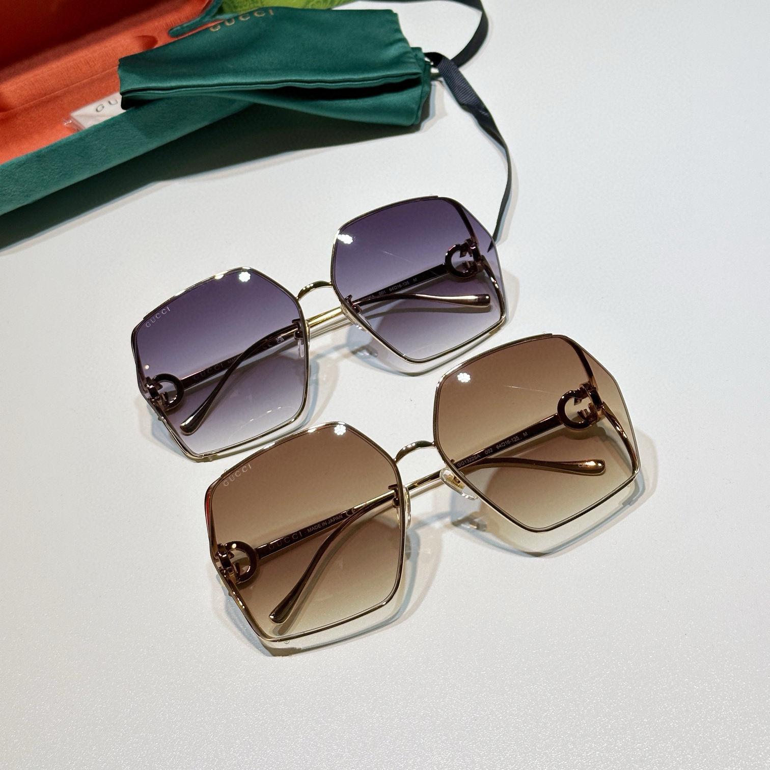 NIGO Gucci Oversized Frame Thin Legs Alloy Irregular Shape Sunglasses Glasses Eyeglasses #nigo97465