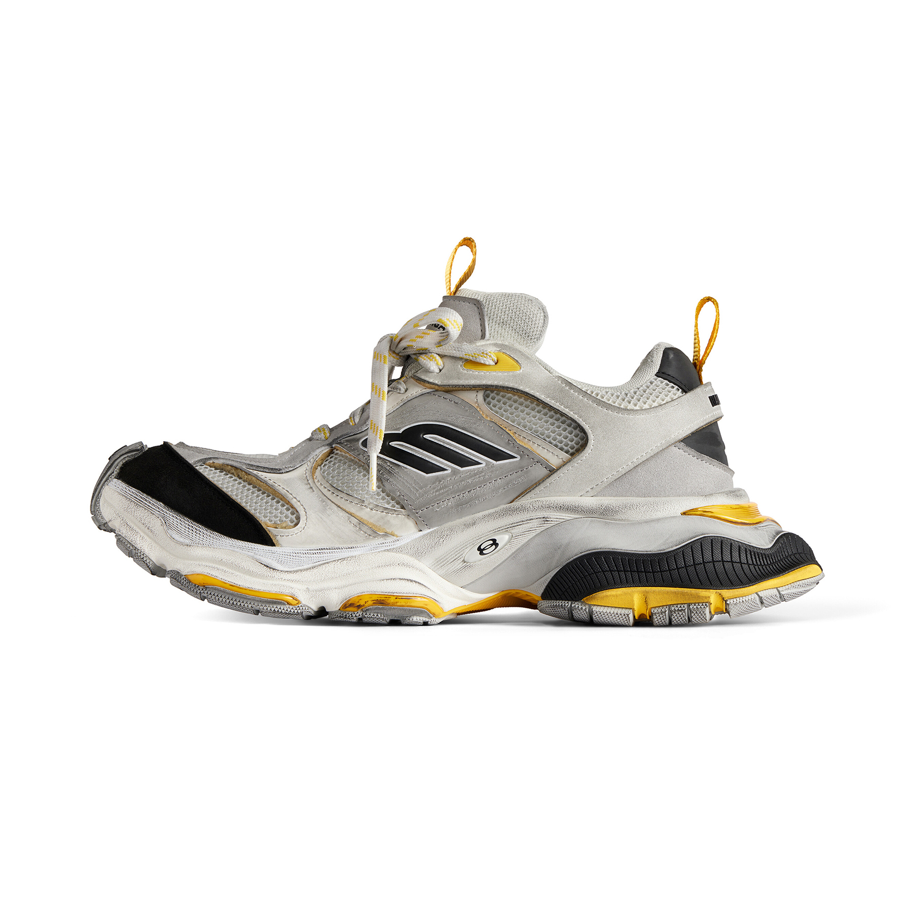 NIGO Balenciaga Men's Aged Leather Mesh Crafted Low Top Lace Up Sneakers Shoes #nigo97476