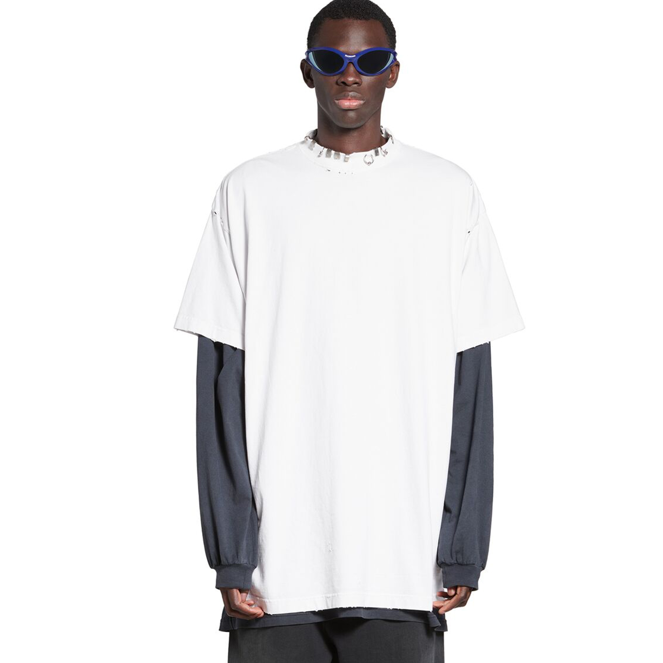 NIGO Balenciaga Men's Spring And Summer Solid Color Fashion High Street Loose Round Neck Short Sleeve T-shirt Ngvp #nigo7337
