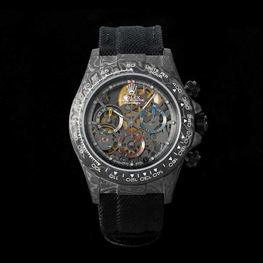 NIGO Rolex Men's Matte Black Skeleton Dial Mechanical Watch #nigo97467