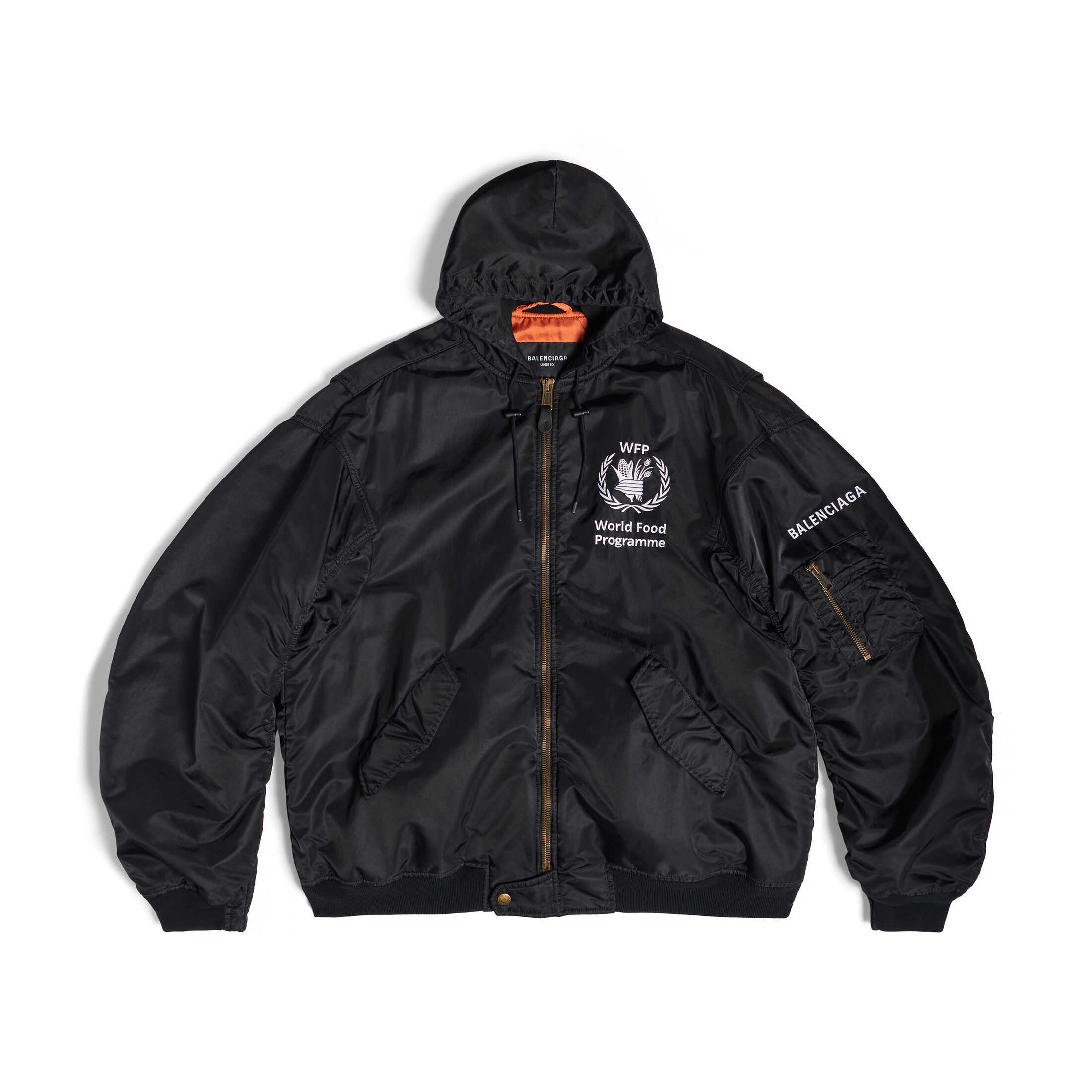 NIGO Balenciaga Men's Black Autumn/Winter Monogram Printed Loose Fit Hooded Zip Jacket #nigo97459