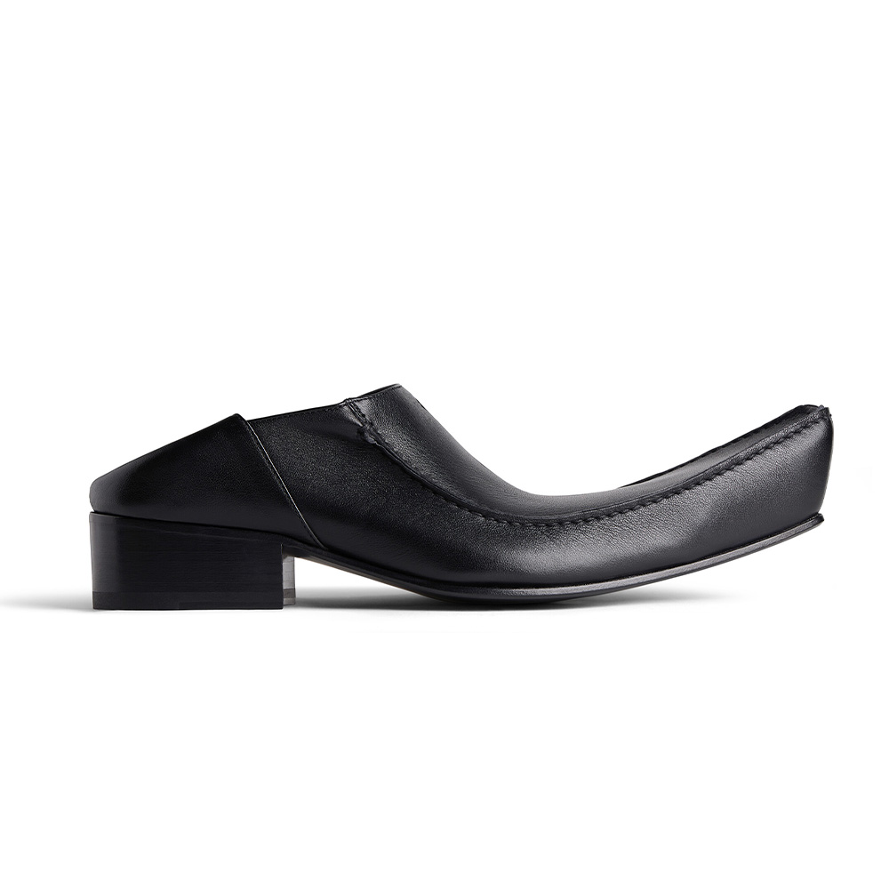 NIGO Balenciaga Men's Spring And Summer Romeo Mule Baotou Thick Bottom Calfskin Casual Slippers Shoes In Black Ngvp #nigo7343