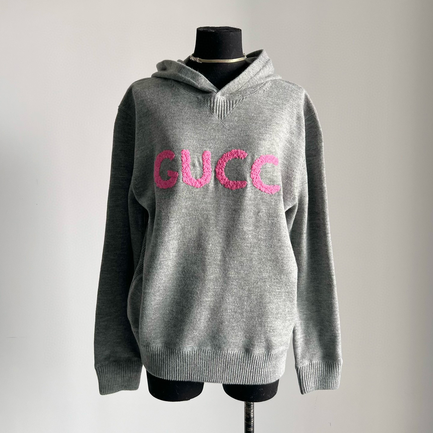 NIGO Gucci Men's Summer Embroidered Logo Grey Hooded Sweatshirt Pullover #nigo97491