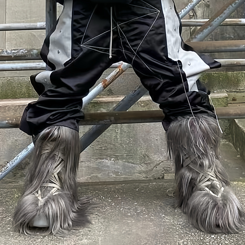 NIGO Rick Owens Men's Women's Autumn And Winter Fashion Trend High Street Lace-up Snow Boots Casual Shoes Ngvp #nigo7347