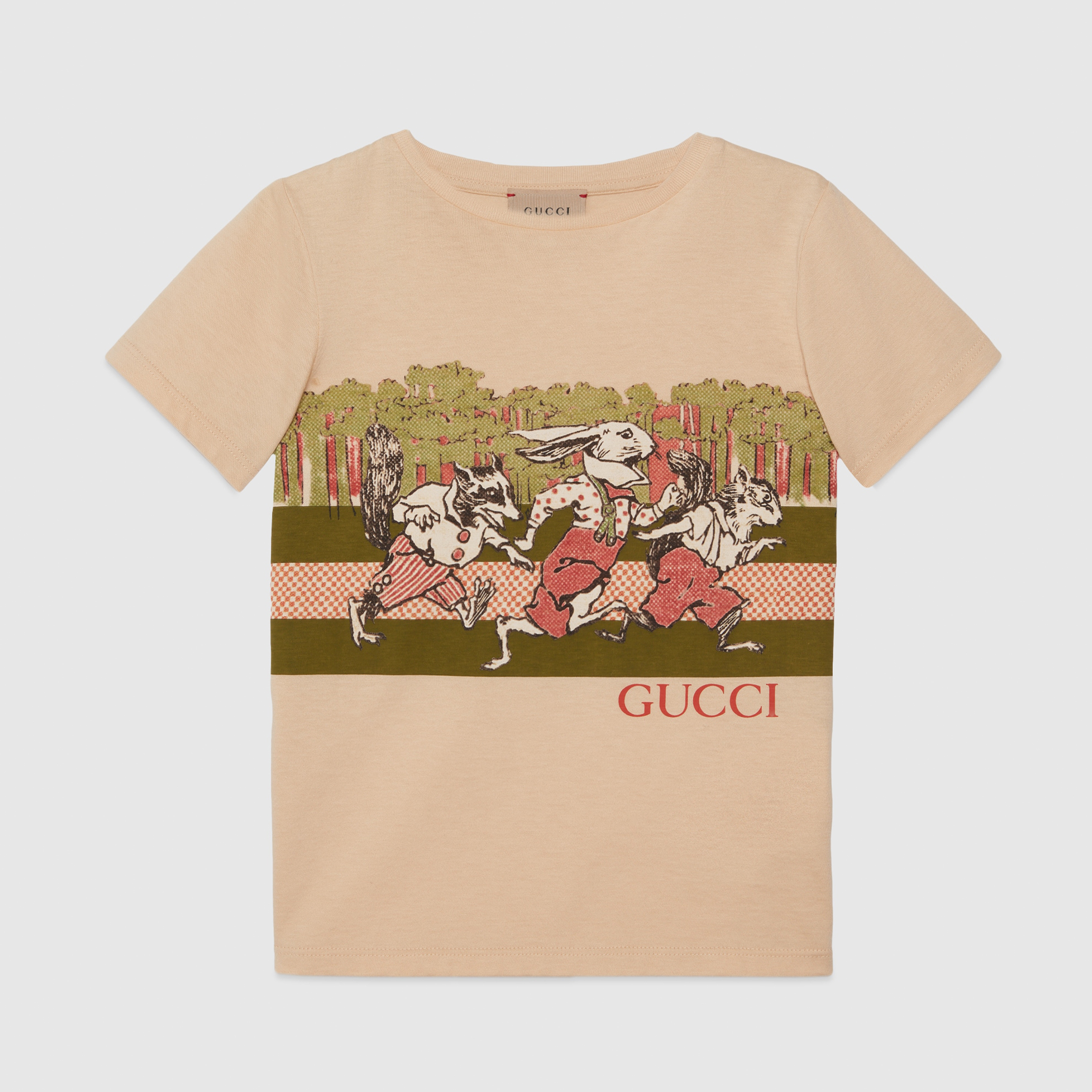 NIGO Gucci Kid's Summer Cotton Animal Logo Print Short Sleeve Round Neck Casual T-Shirt #nigo31232
