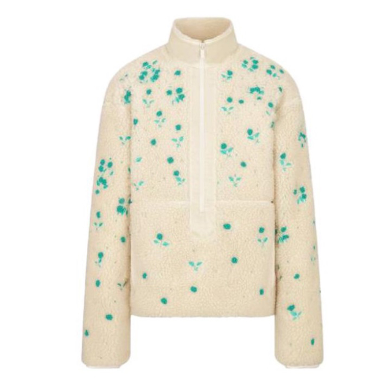 NIGO Dior Men's Fall And Winter Fashion Trend Casual Loose Embroidery Half-zipper Stand-up Collar Jacket Coat Ngvp #nigo7351