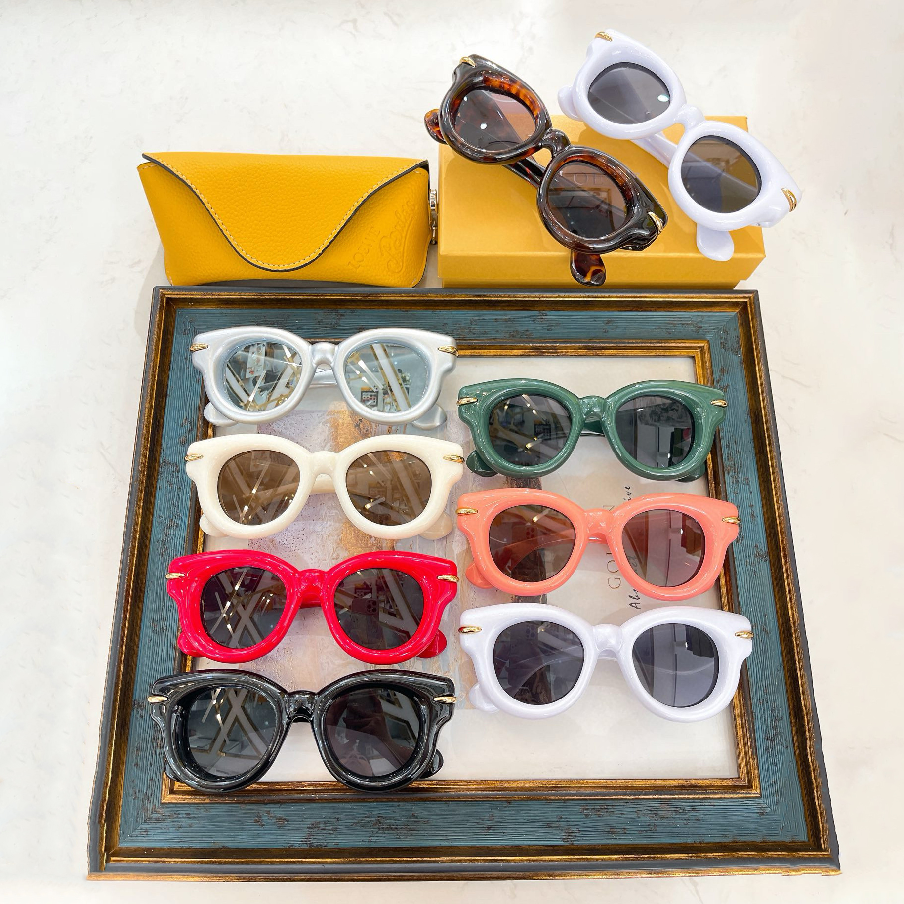 NIGO Loewe Women's Single Color Irregular Shape Nylon Sunglasses Glasses Eyeglasses #nigo97514