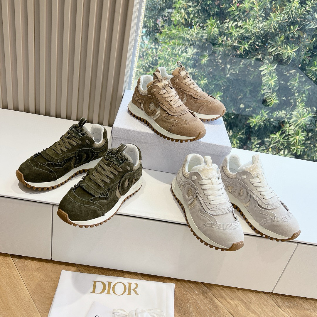 NIGO Dior Women's Casual Frosted Thick Sole Sneakers Shoes #nigo97519