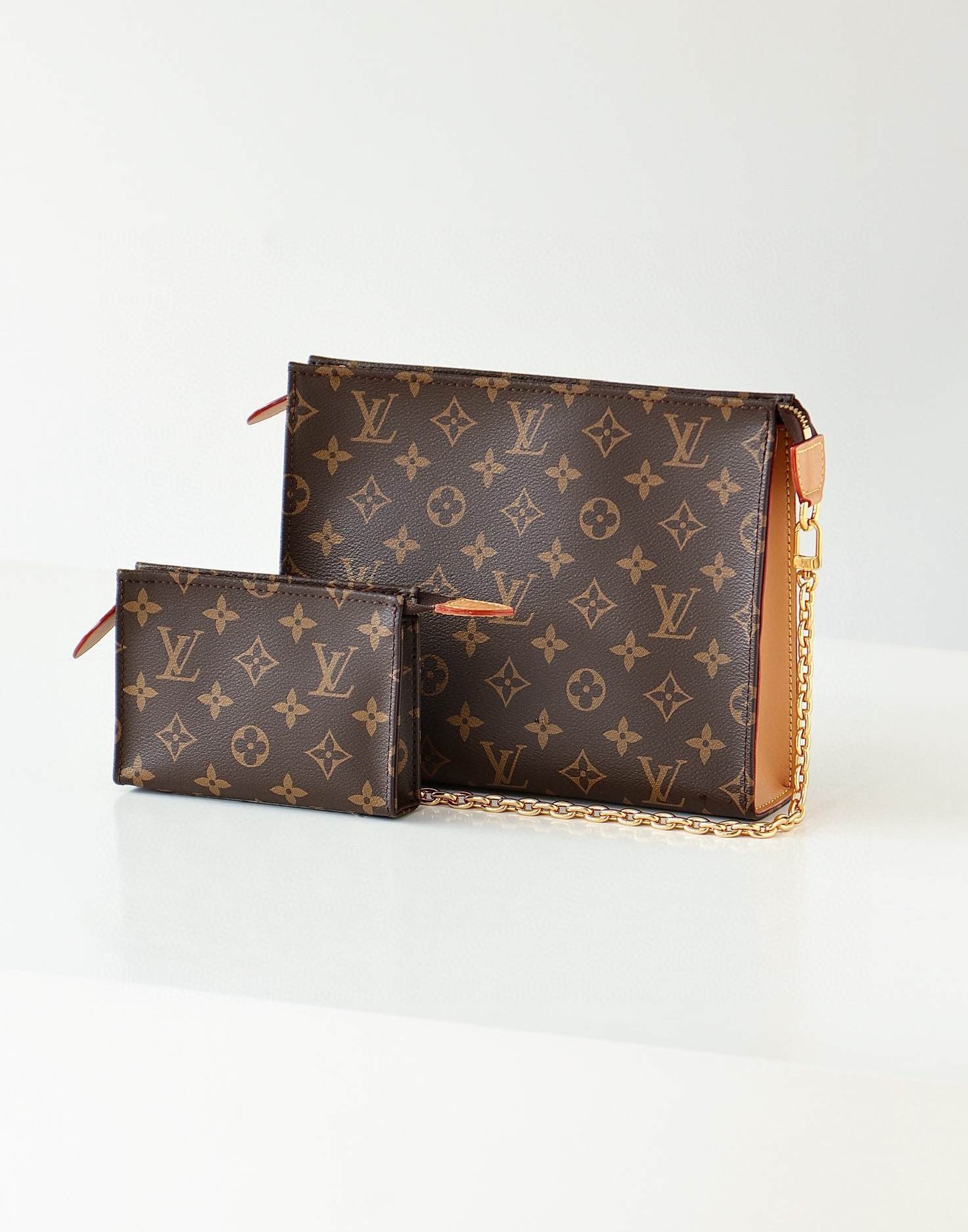 NIGO Louis Vuitton Toiletry Pouch On Chain Ladies Chain Old Flower Print Leather Size Bag Shoulder Bag Bags #nigo97533