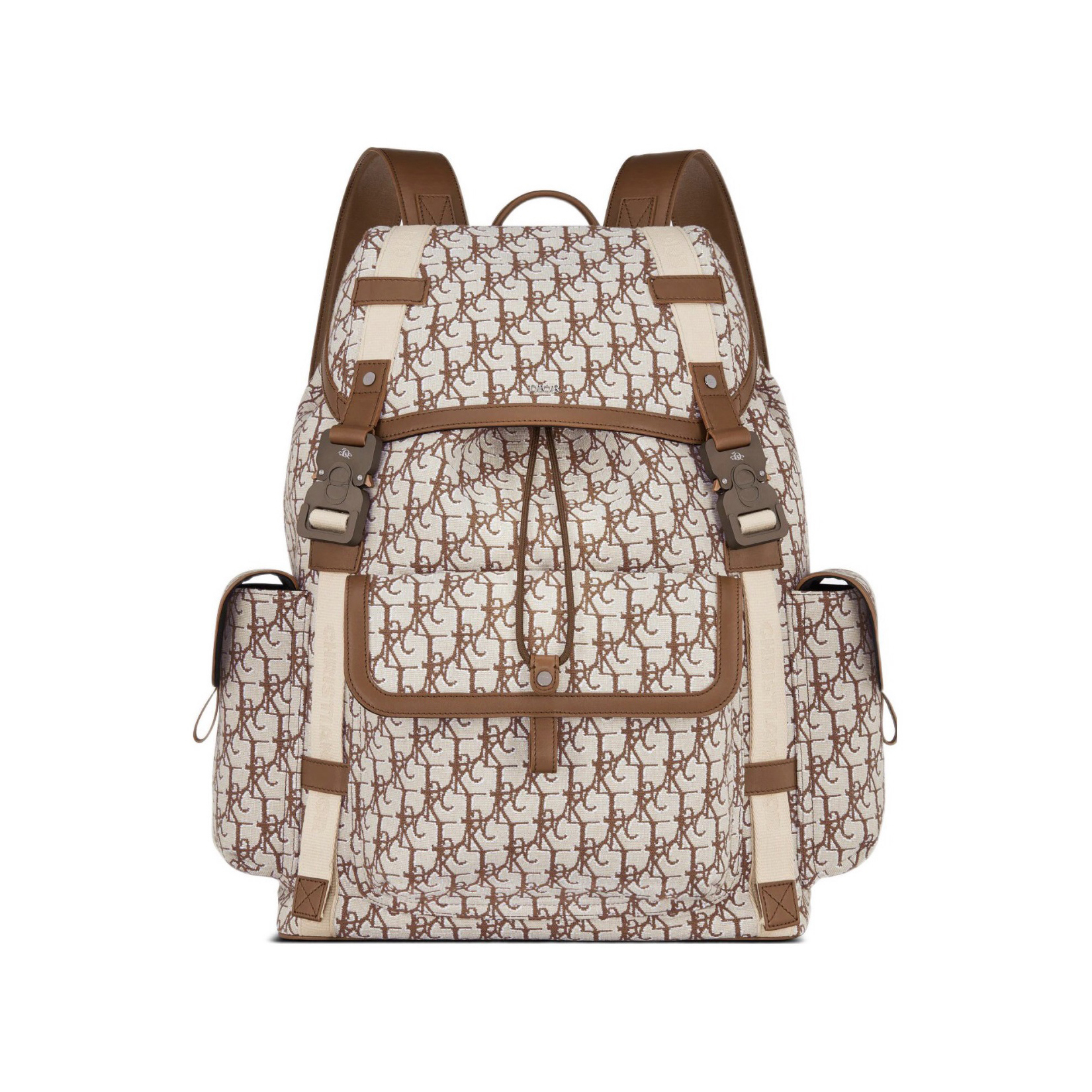 NIGO Dior Men's Coffee Smooth Leather Shoulder Backpack Bag Bags #nigo97529