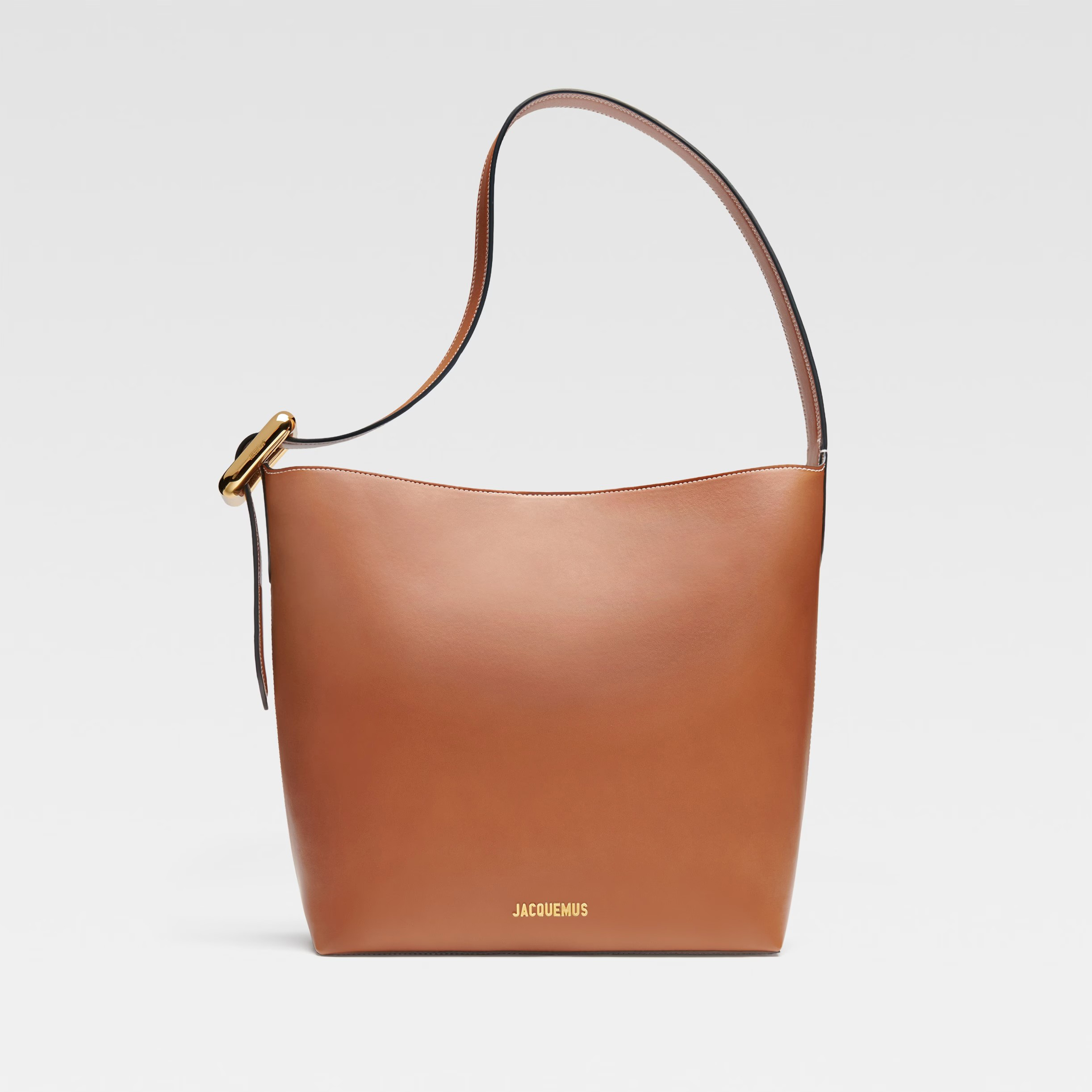 NIGO Jacquemus Women's Le Regalo Buckled Bucket Monochrome Leather Bag Bags #nigo97536