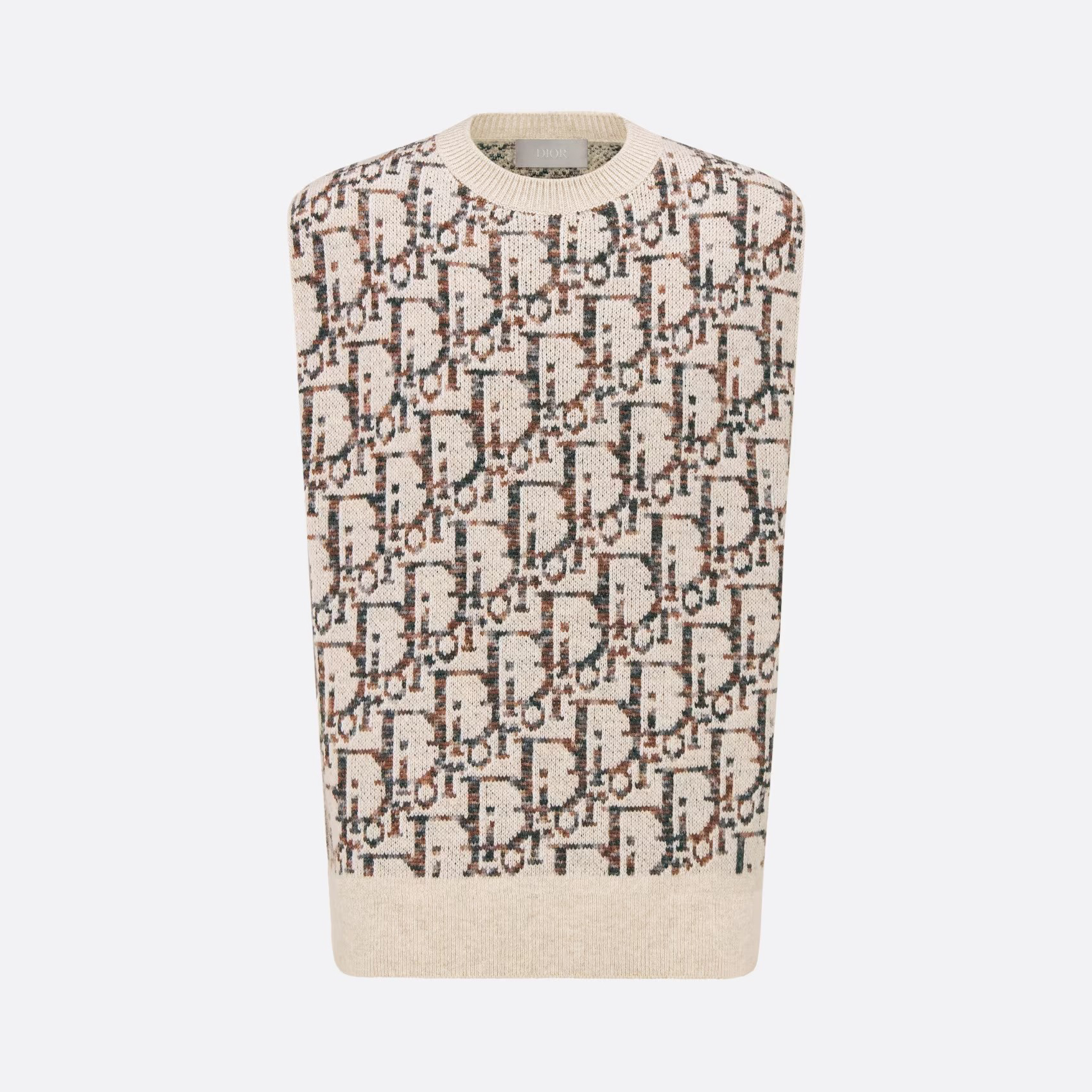 NIGO Dior Men's Summer Logo Jacquard Crew Neck Oblique Sleeveless Sweater knitted Vest #nigo97554