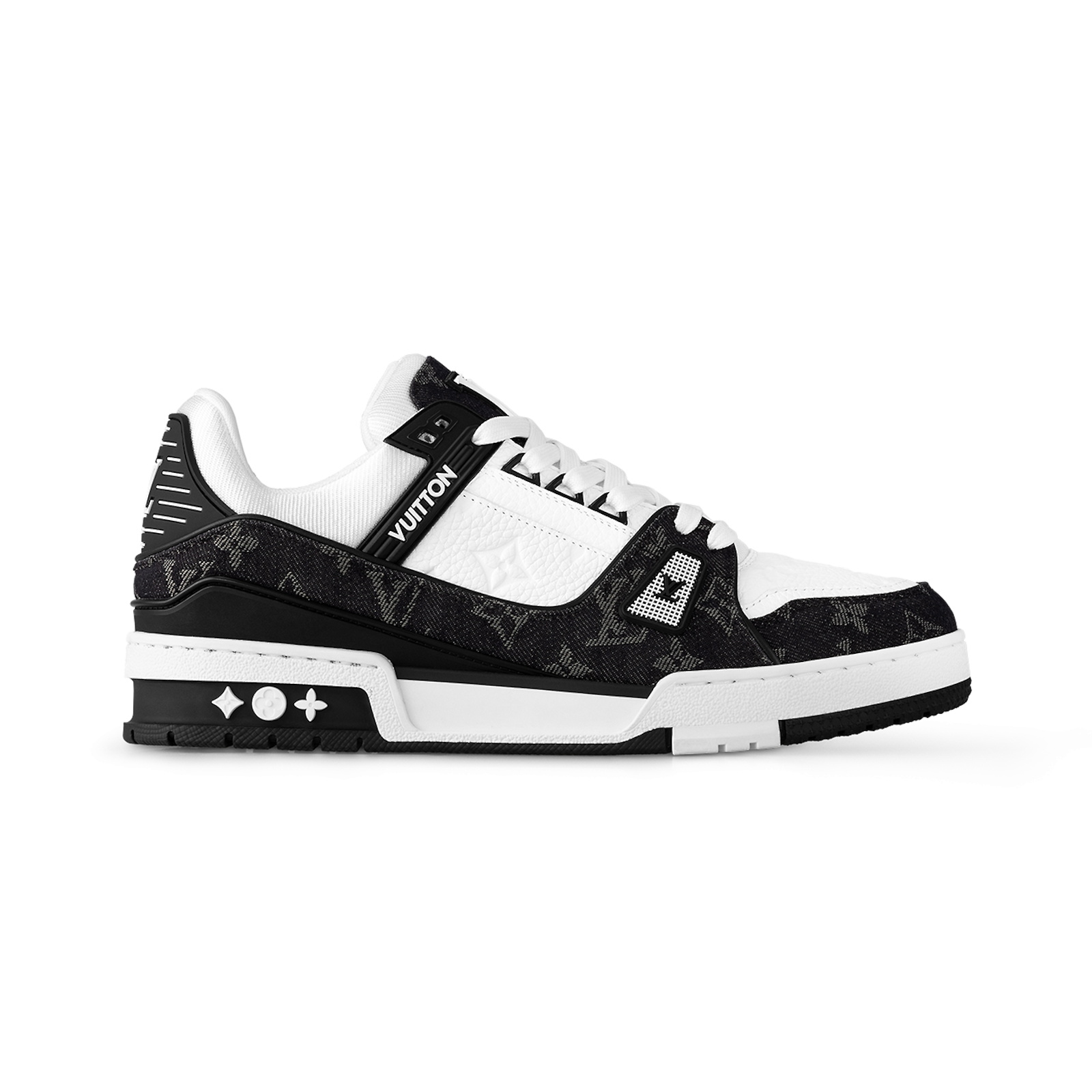 NIGO Louis Vuitton Men's LV Trainer Sneaker Monogram Black White Low Top Soft Calfskin Denim Sneakers Shoes #nigo97546