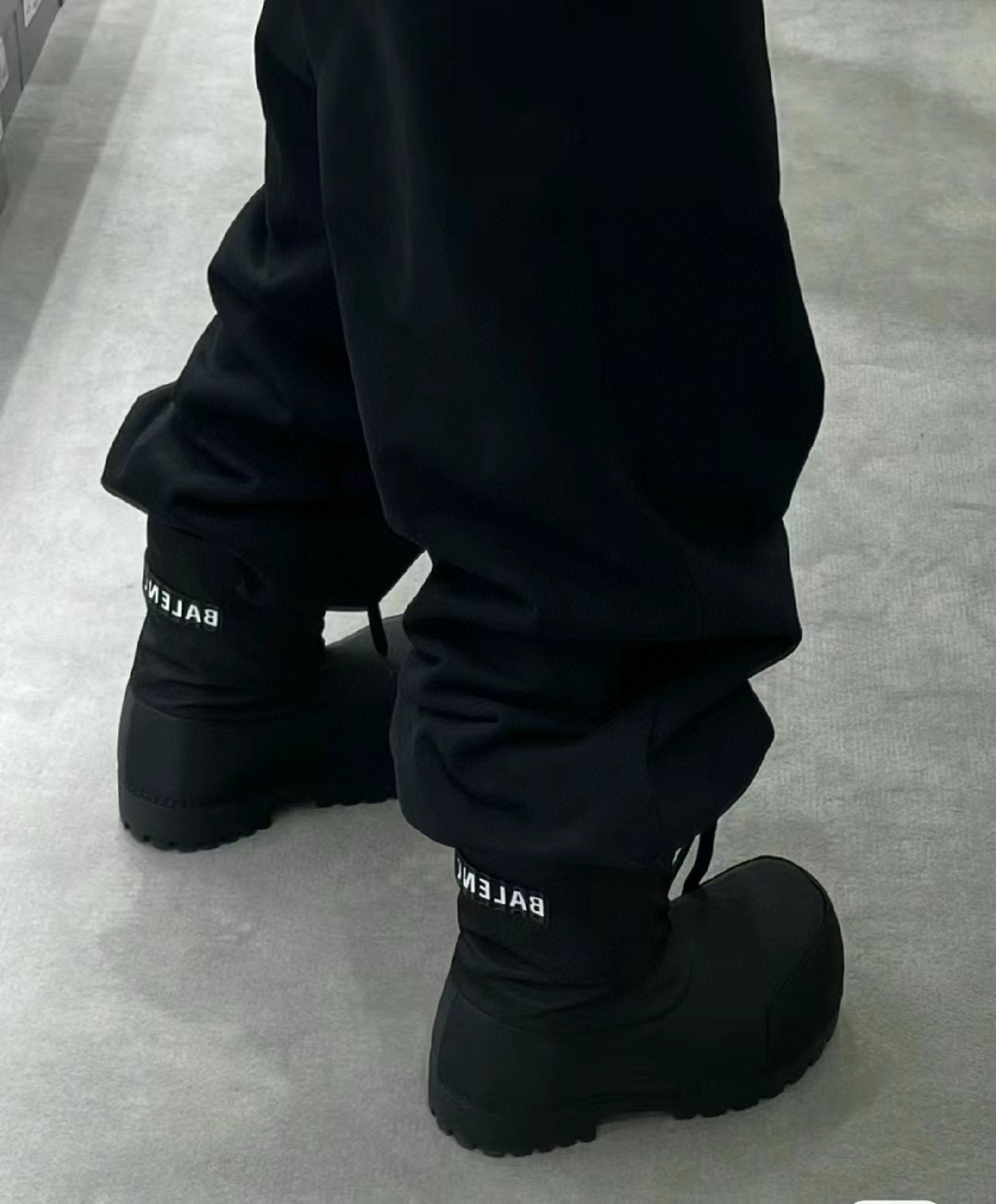 NIGO Balenciaga Men's Skiwear Alaska Low Boot Black Nylon Shoes #nigo97548