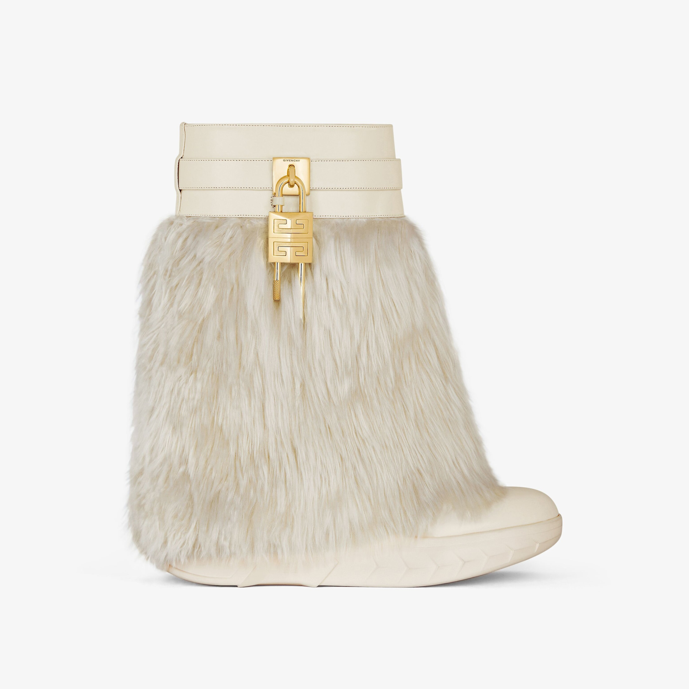 NIGO Givenchy Women's Winter Thick Sole Cowhide Shark Lock Locomotive Boots Shoes #nigo97571