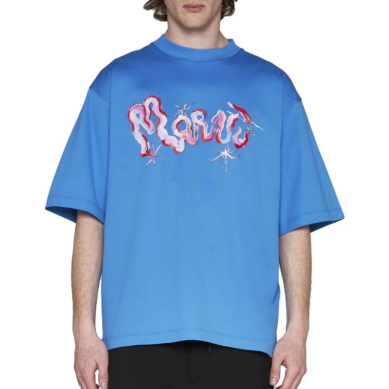 NIGO MARNI Men's Summer Geometric Print Round Neck Short Sleeve T-Shirt #nigo97558