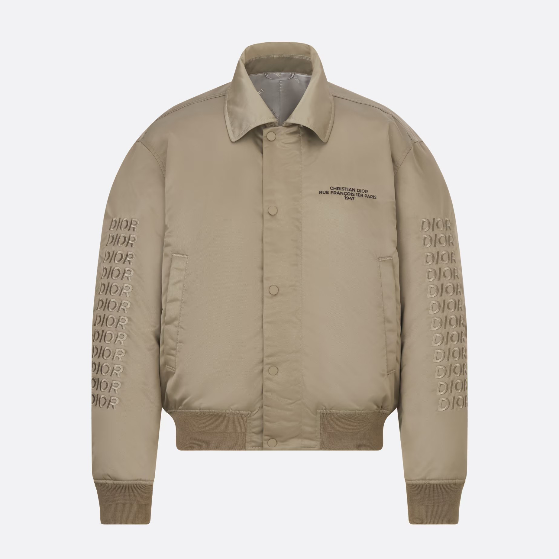 NIGO Dior Men's Autumn Solid Colour Lapel Zip Cotton Aviator Long Sleeve Jacket #nigo97565