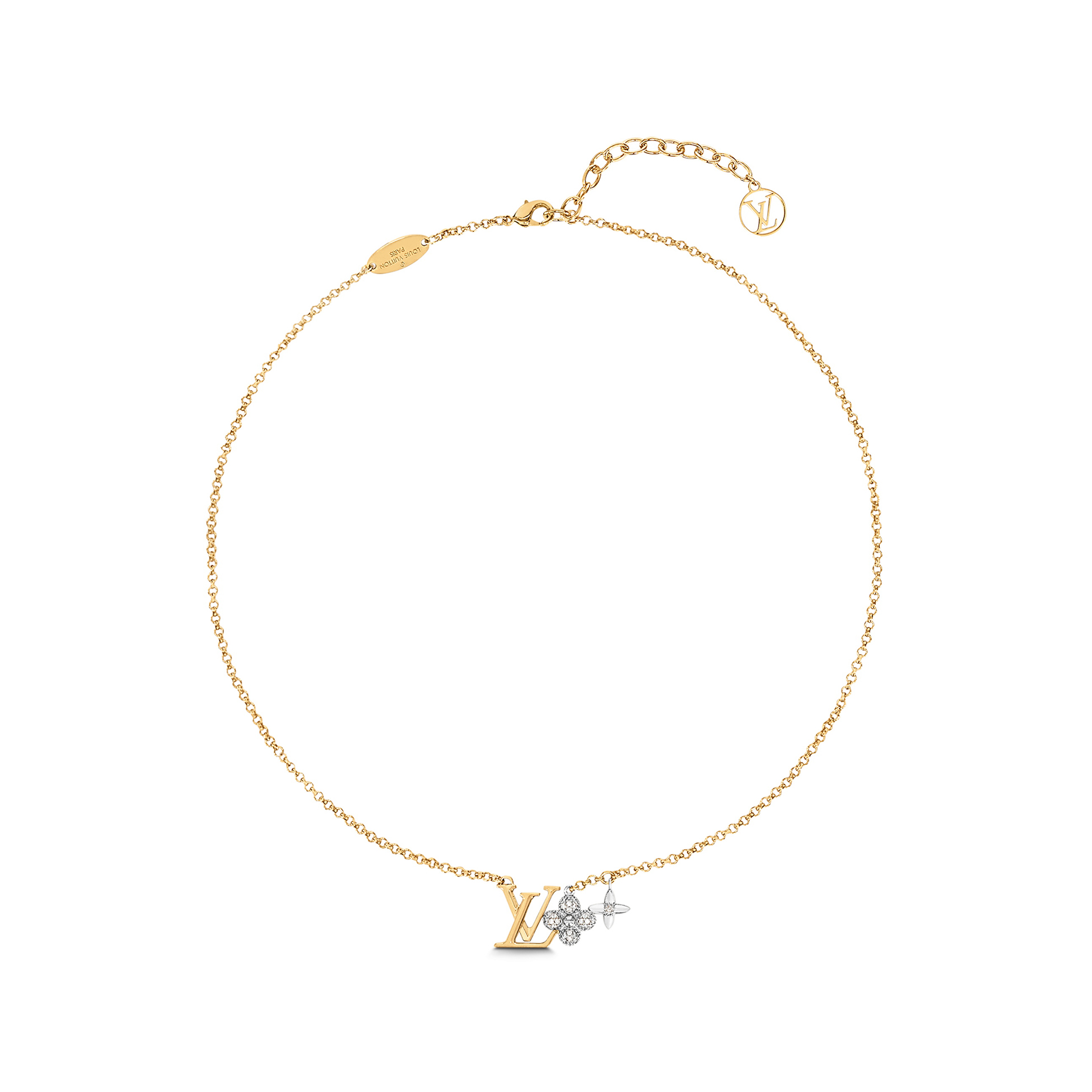 NIGO Louis Vuitton LV Gram Women's Gold Interwoven Monogram Charm Necklace Jewellery #nigo97581