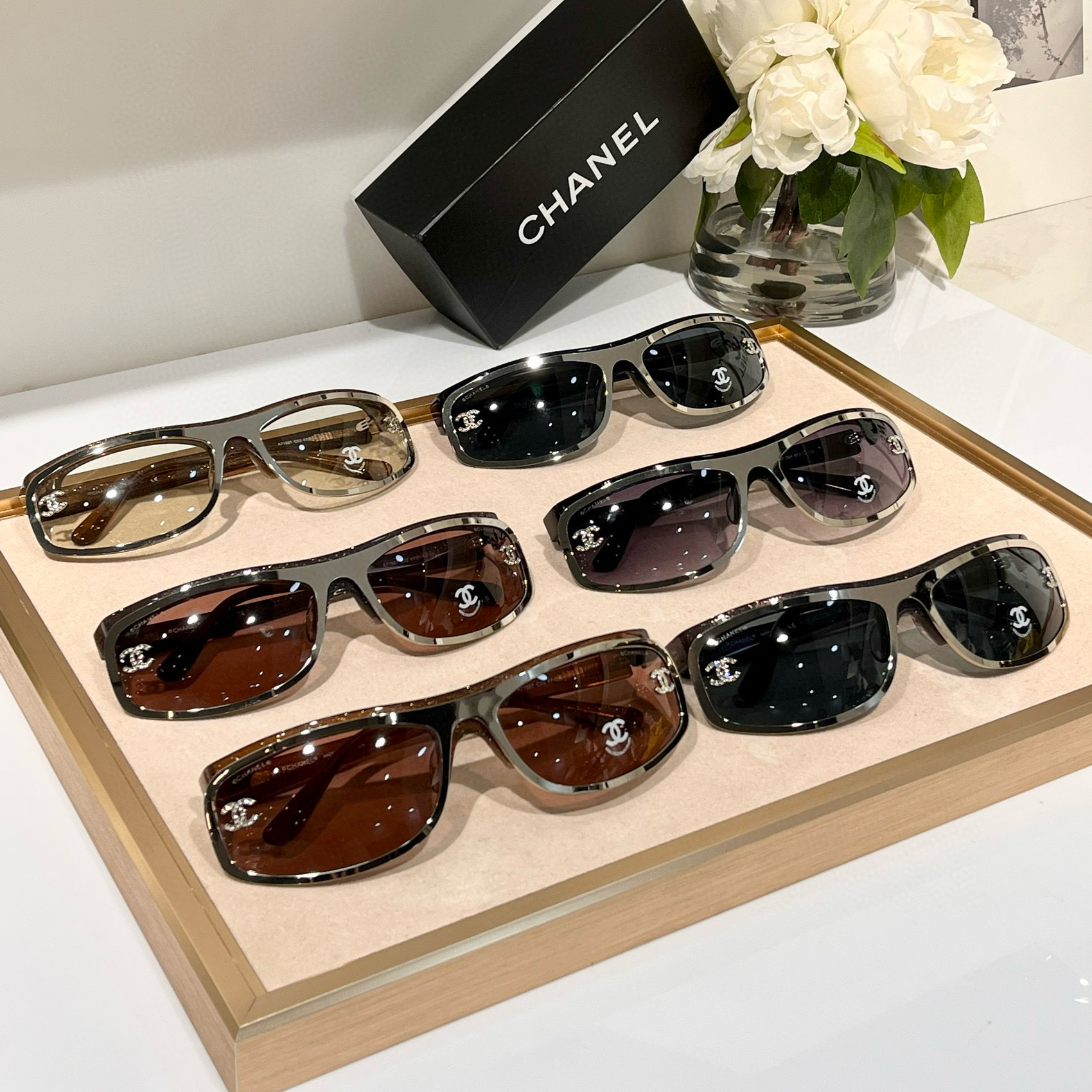 NIGO Chanel Women's Oval Goggles Sunglasses Glasses Eyeglasses #nigo97599
