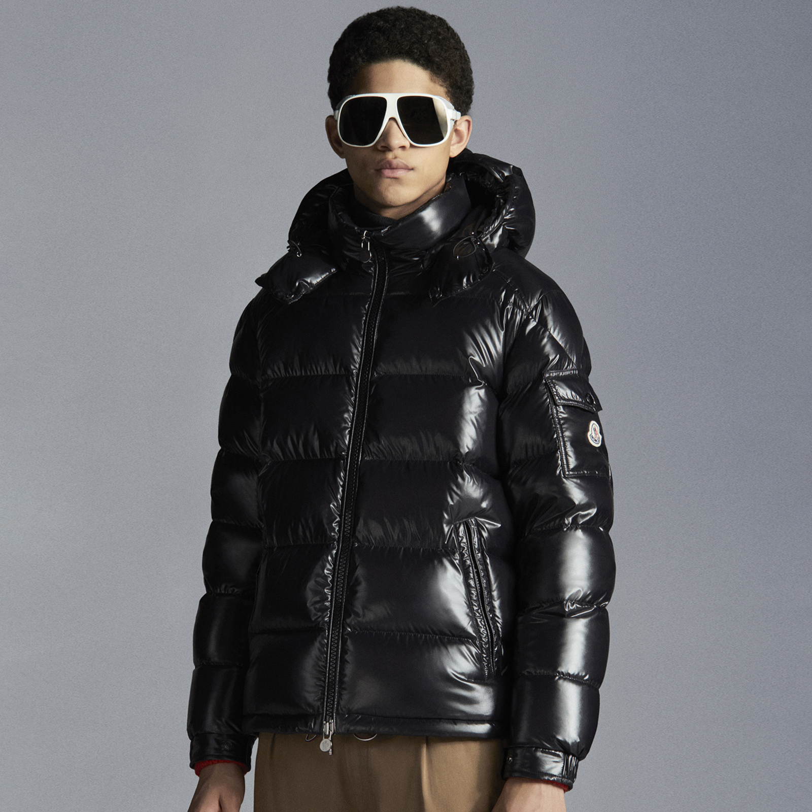 NIGO Moncler Maya Men's Winter Black Zip Short Hooded Puffer Down Jacket #nigo97625
