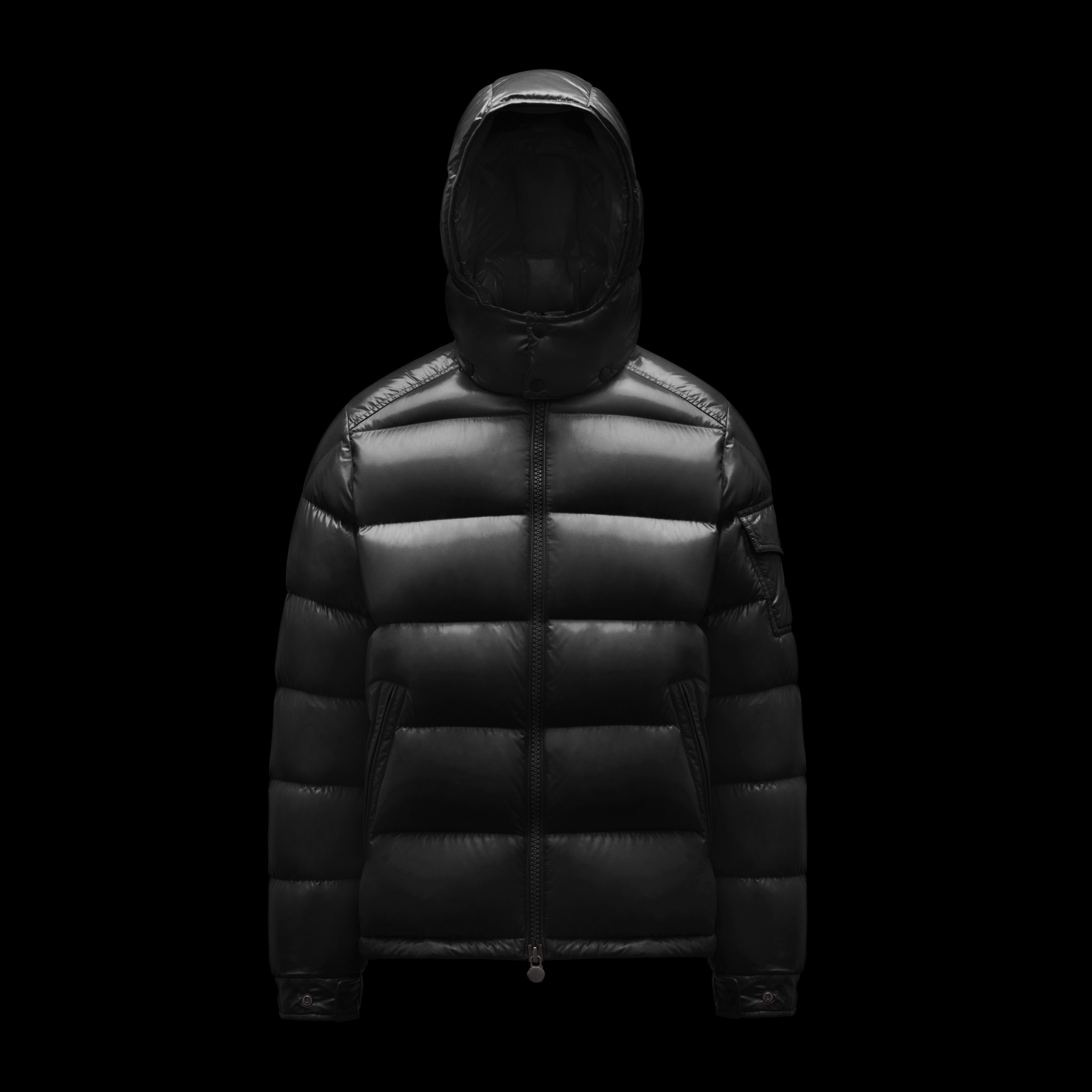 NIGO Moncler Maya Men's Winter Black Zip Short Hooded Puffer Down Jacket #nigo97625