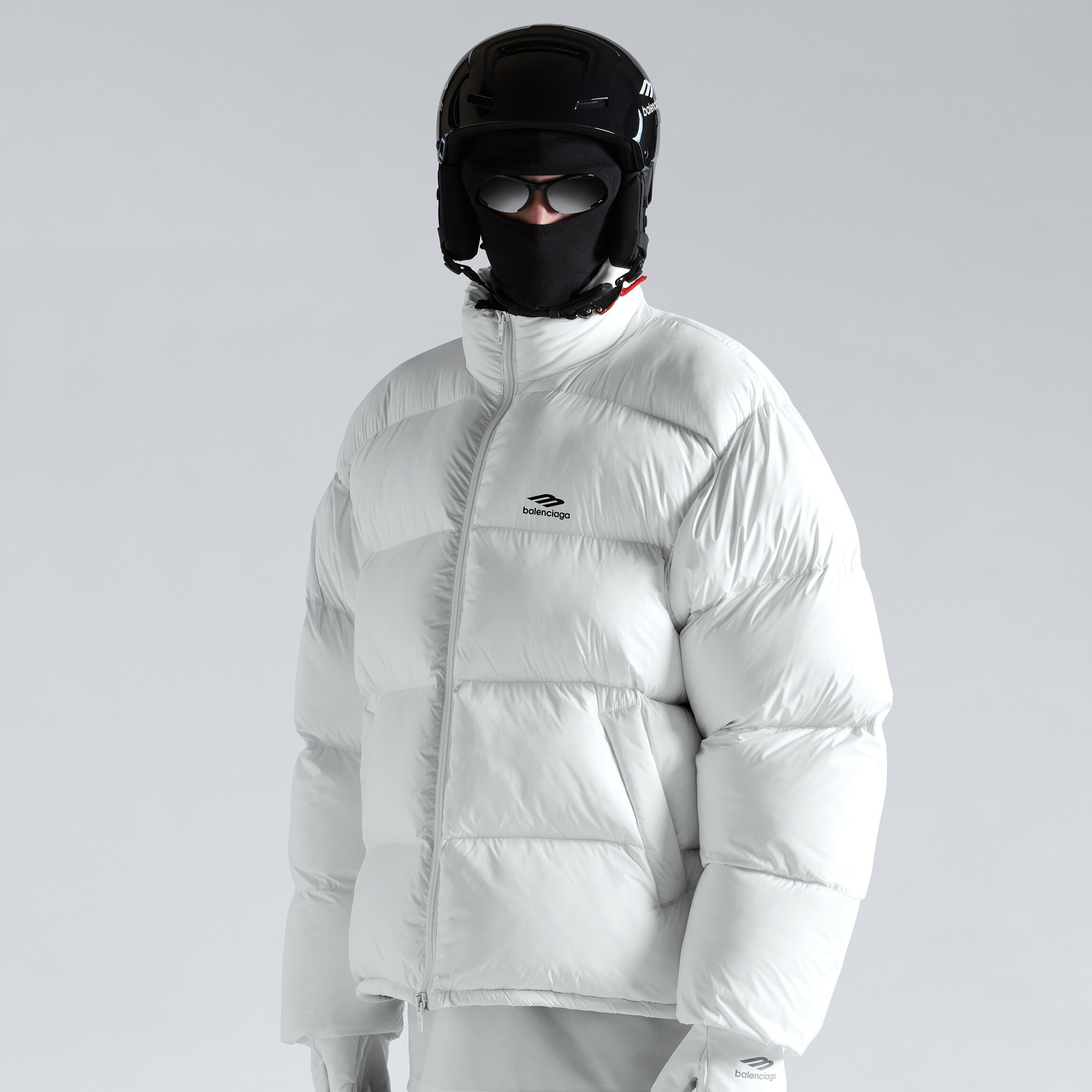 NIGO Balenciaga Men's Winter Black And White Zip 3b Sports Icon Ski Puffer Down Jacket #nigo97657