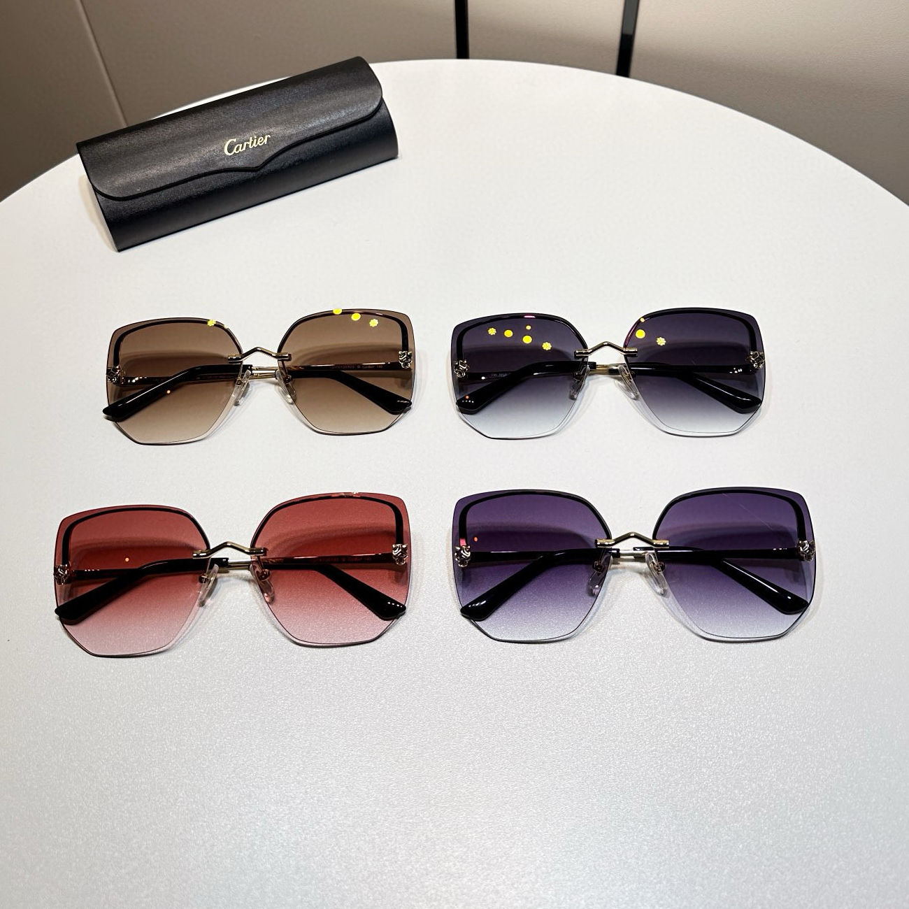 NIGO Cartier Men's Lens Legs Letter Logo Metal Irregular Shape Rimless Sunglasses Glasses Eyeglasses #nigo97667