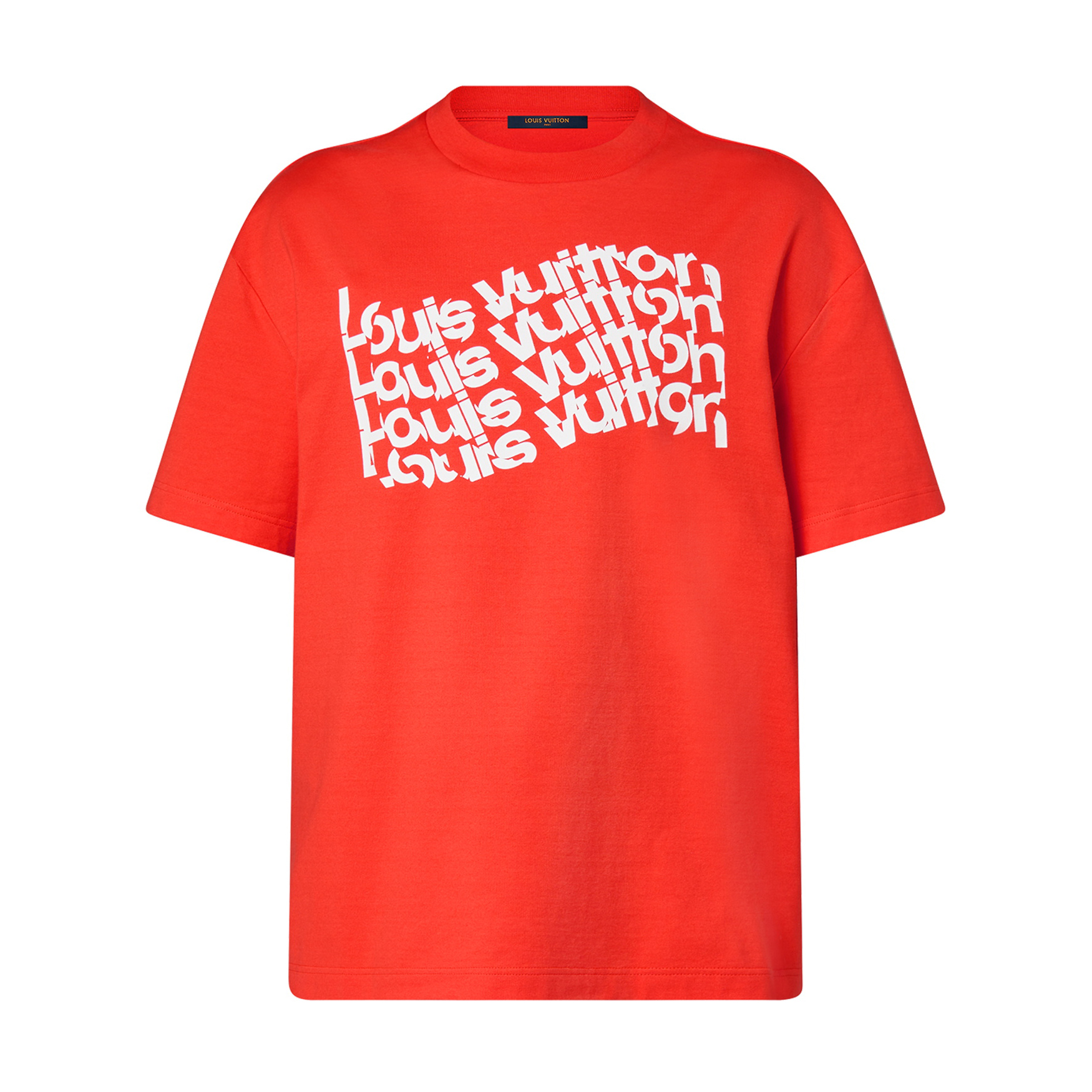 NIGO Louis Vuitton Men's Summer Red Logo Letter Print Round Neck Short Sleeved Cotton T-Shirt #nigo97674