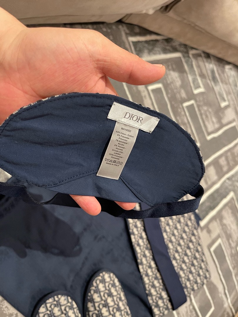 NIGO Dior Cotton Monogrammed Slippers Silk Scarf and Eye Mask Homeware Travel Set #nigo97677