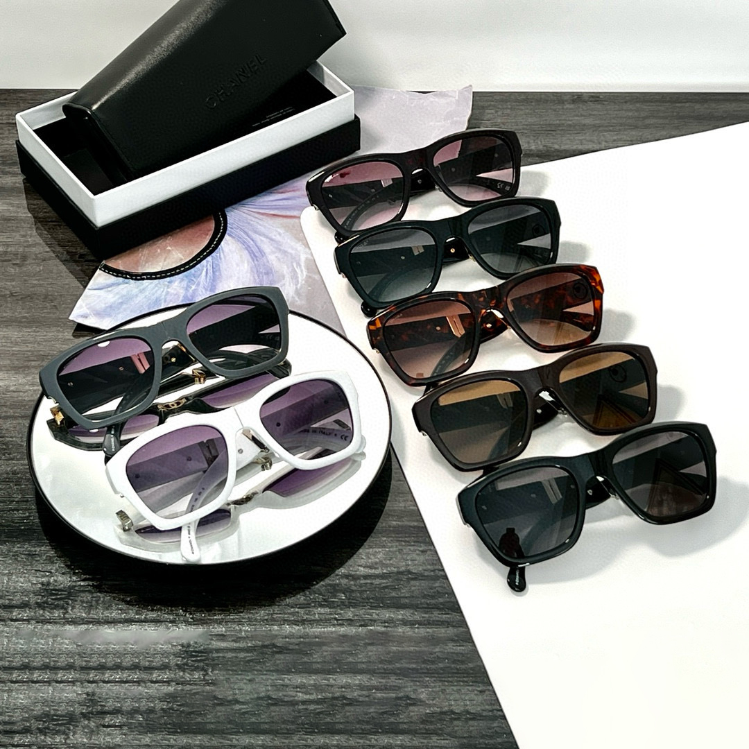 NIGO Chanel Women's Line Decorative Design Plate Frame Irregular Shape Sunglasses Eyeglasses Glasses #nigo97691