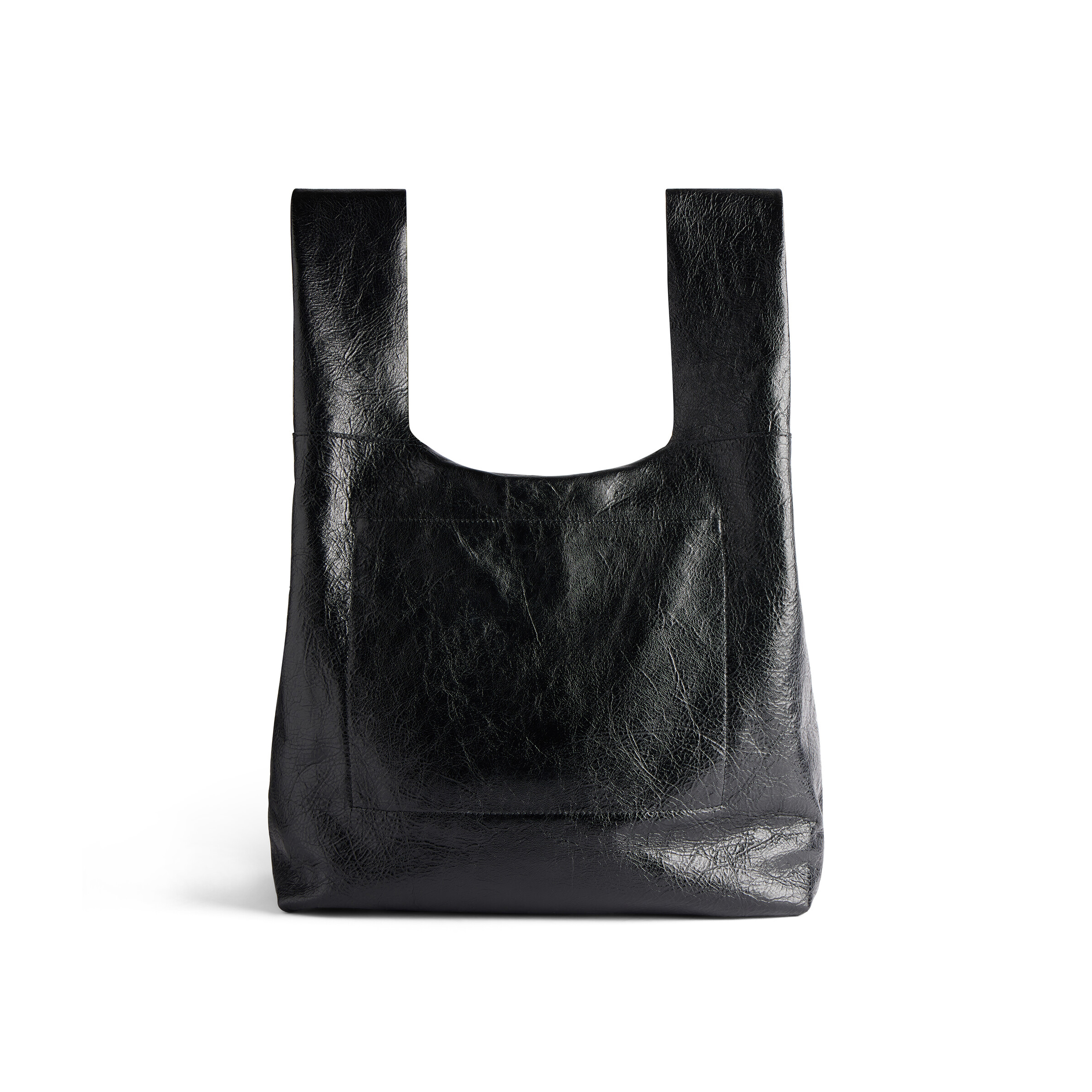 NIGO Balenciaga Men's Le Cagole Shopper Bag Black Leather Vest Shape Tote Bags #nigo97688