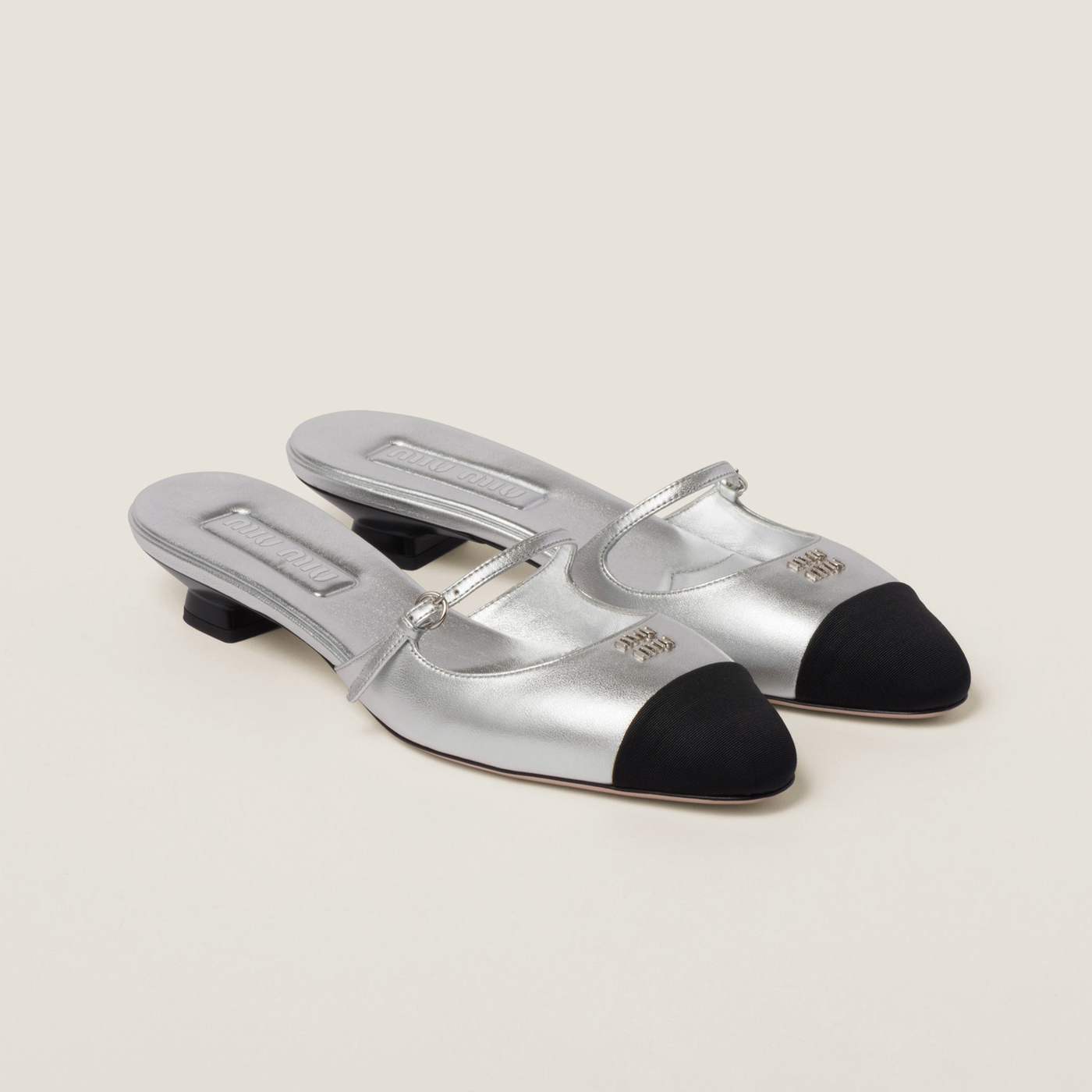 NIGO MiuMiu Women's Two Tone Leather Sheepskin Sandals Slippers Shoes #nigo97698