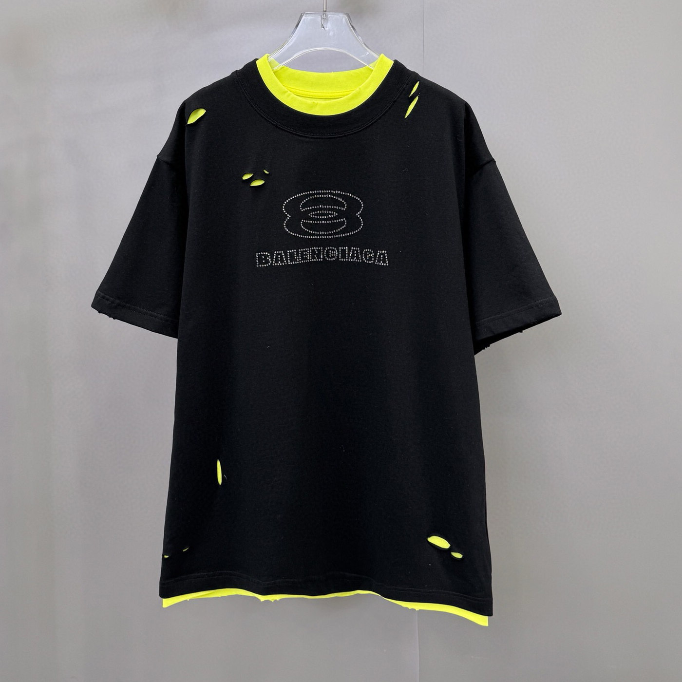 NIGO Balenciaga Men's Summer Fake 2 Piece Colour Block Cotton Round Neck Short Sleeve T-Shirt #nigo97735