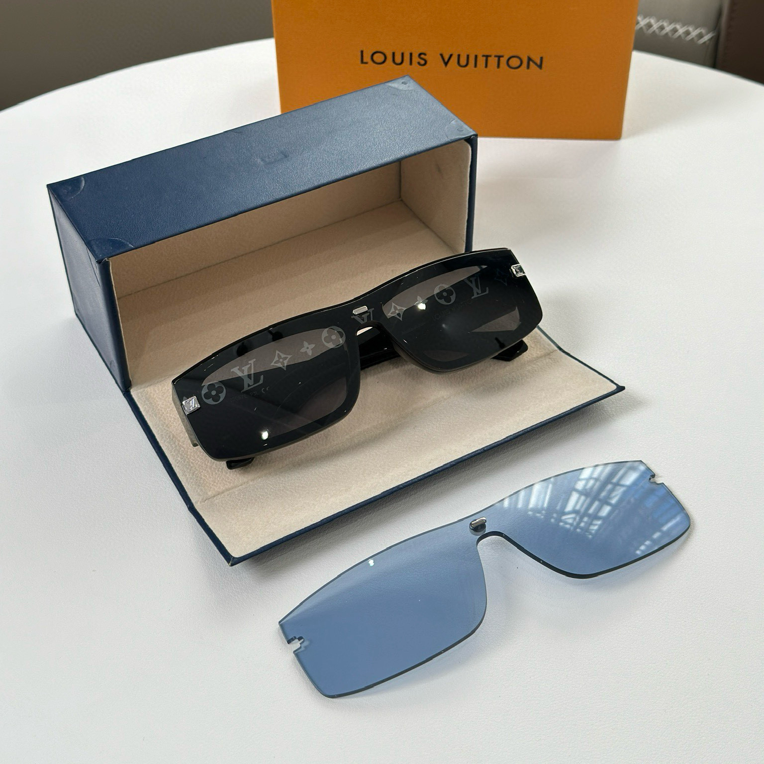 NIGO Louis Vuitton LV Speed Mask Men's Logo Decorative Temples Irregularly Shaped Sunglasses Glasses #nigo97726