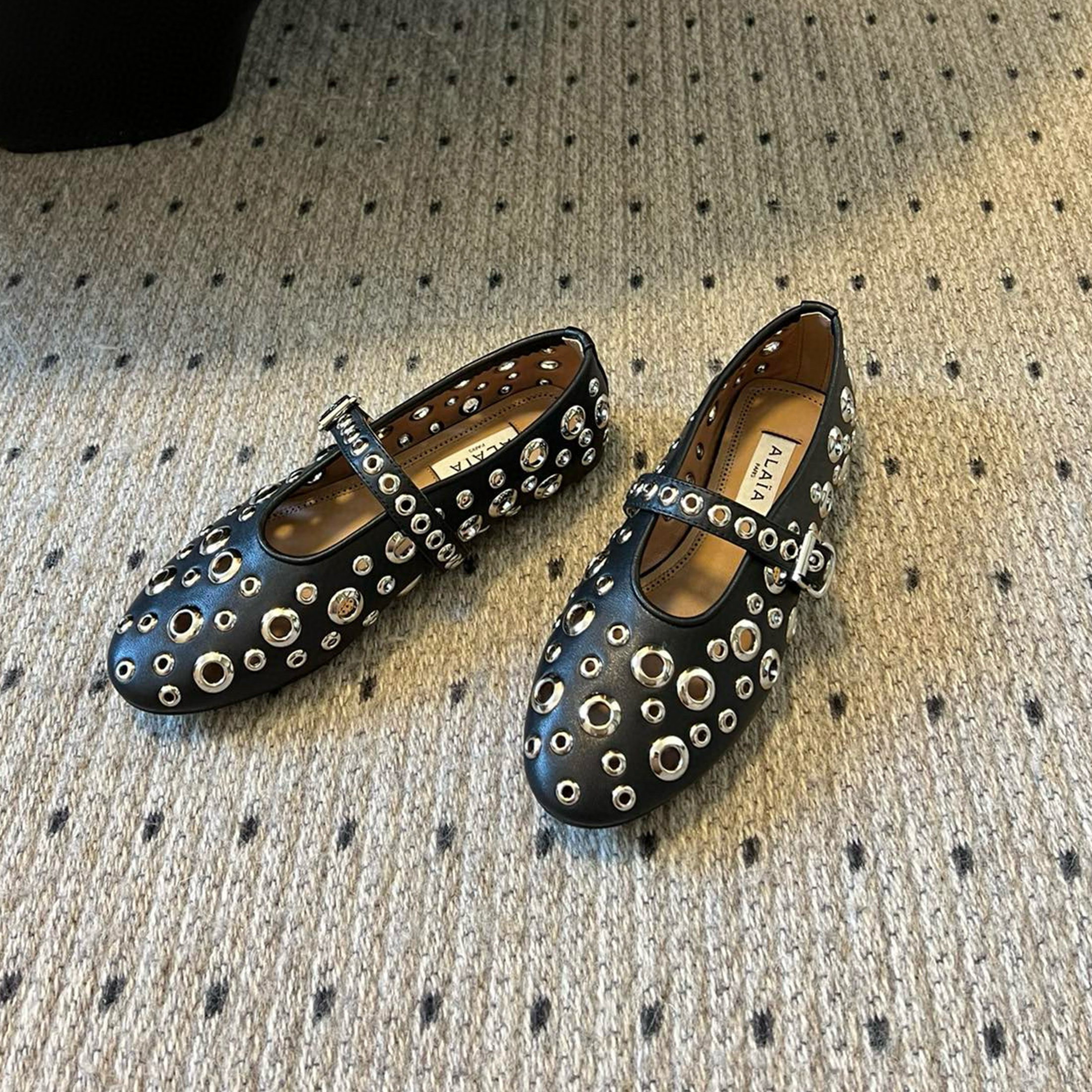 NIGO Alaïa Women's Fashion Solid Color Casual Round Toe Flat Leather Shoes Ngvp #nigo7478