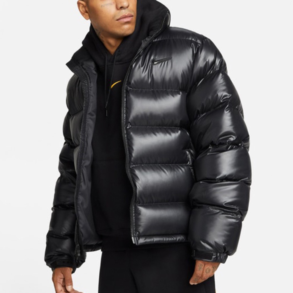 NIGO Nike x Drake Nocta Men's Winter Solid Colour Logo Lapel Zipper Long Sleeve Puffer Down Jacket #nigo97737