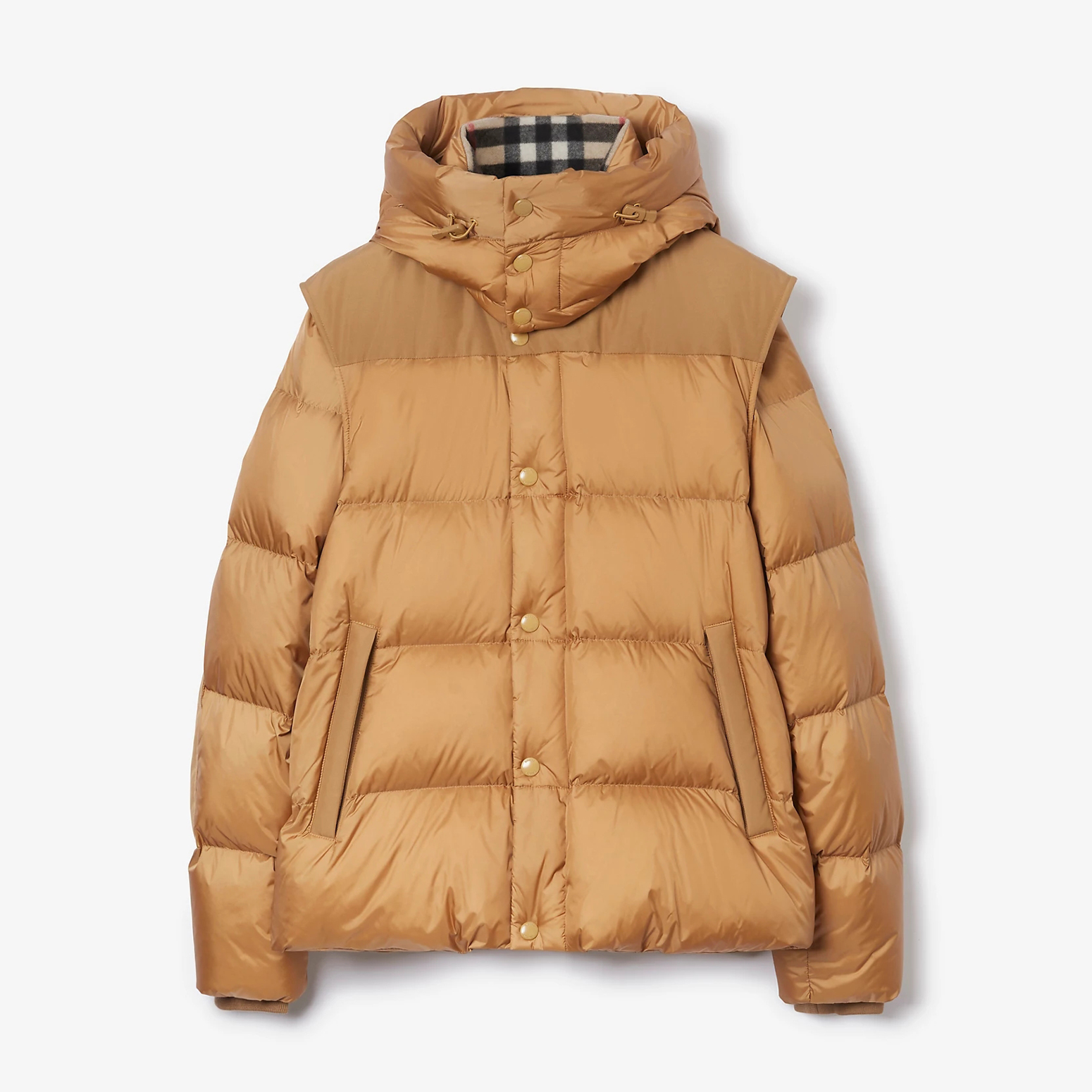 NIGO Burberry Men's And Women's Winter Single Breasted Zip Up Detachable Sleeve Nylon Puffer Down Jacket #nigo97742