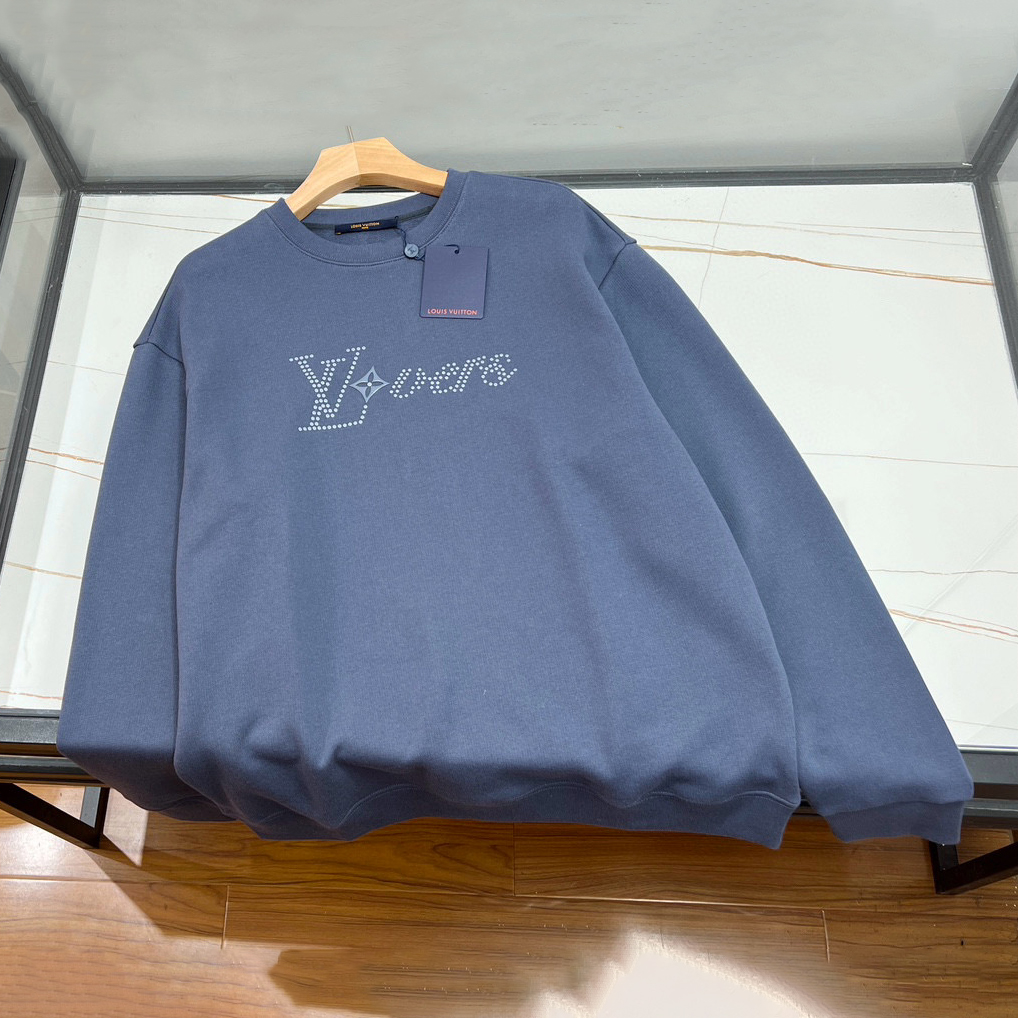 NIGO Louis Vuitton Men's Autumn Winter Blue Round Neck Cotton Long Sleeve Sweatshirt Pullover #nigo97746