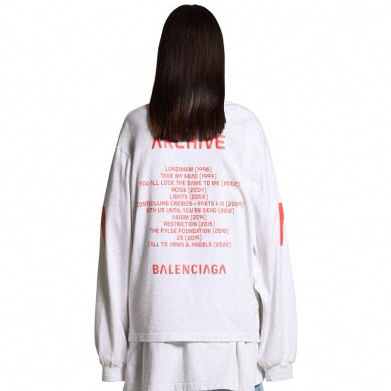 NIGO Balenciaga Music丨Archive Series Men's Summer Logo Cotton Round Neck Long Sleeve Sweatshirt Pullover #nigo97374