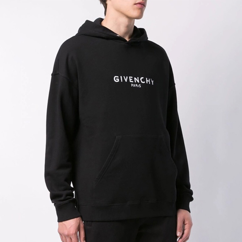NIGO Givenchy Men's Spring Autumn Black Letter Logo Cotton Hooded Sweatshirt Pullover #nigo97736